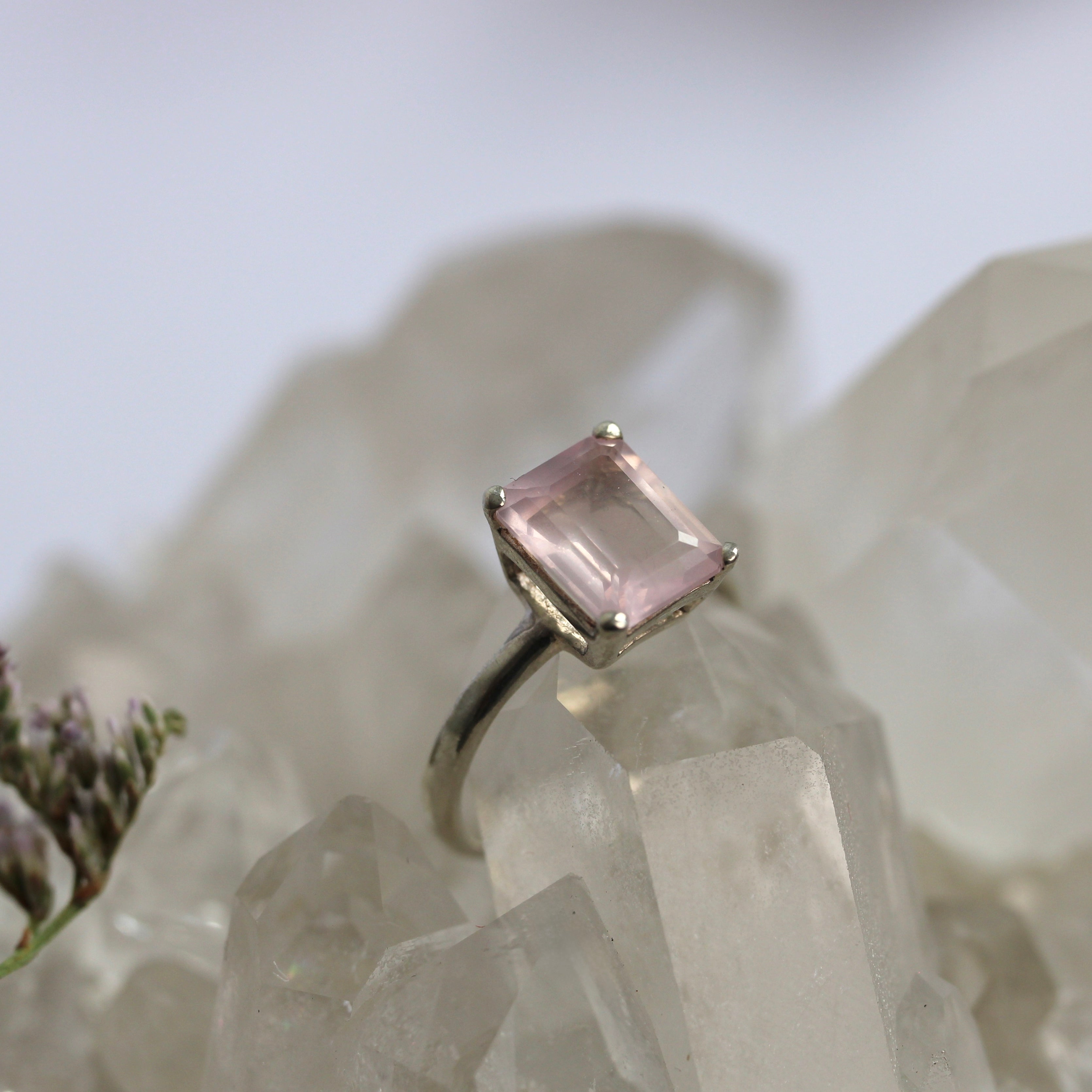 Sunshower - Rose Quartz - Sterling Silver - Ready to Ship