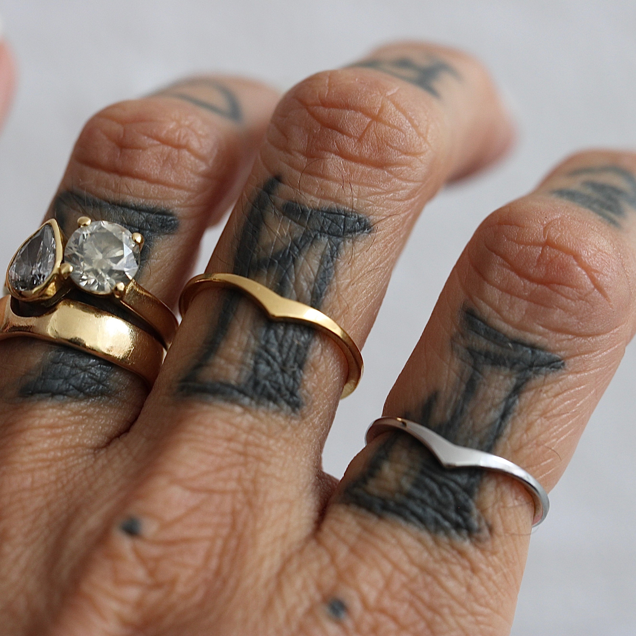 JULY SALE ~ Bent Stacker - Gold