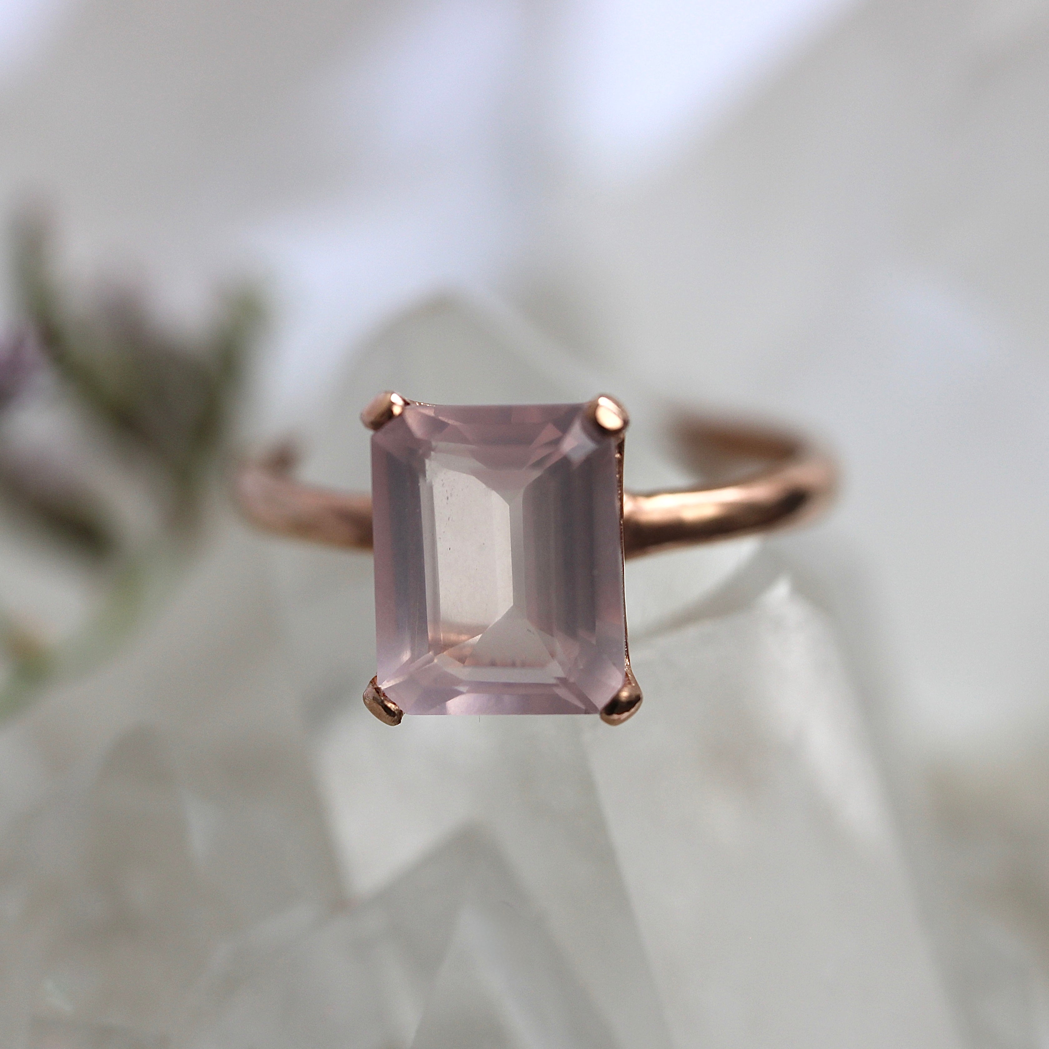 Sunshower - Rose Quartz- Rose Gold - Ready to Ship