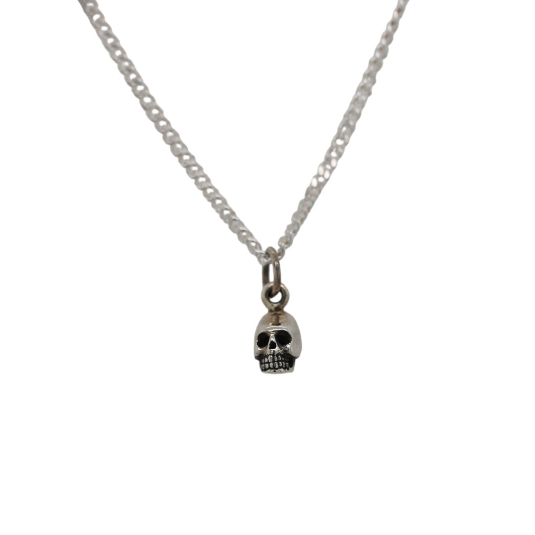 その他 New mini skull marble pendant Miniature Marble Skull Pendant with Silver Jaw | Macabre Gadgets