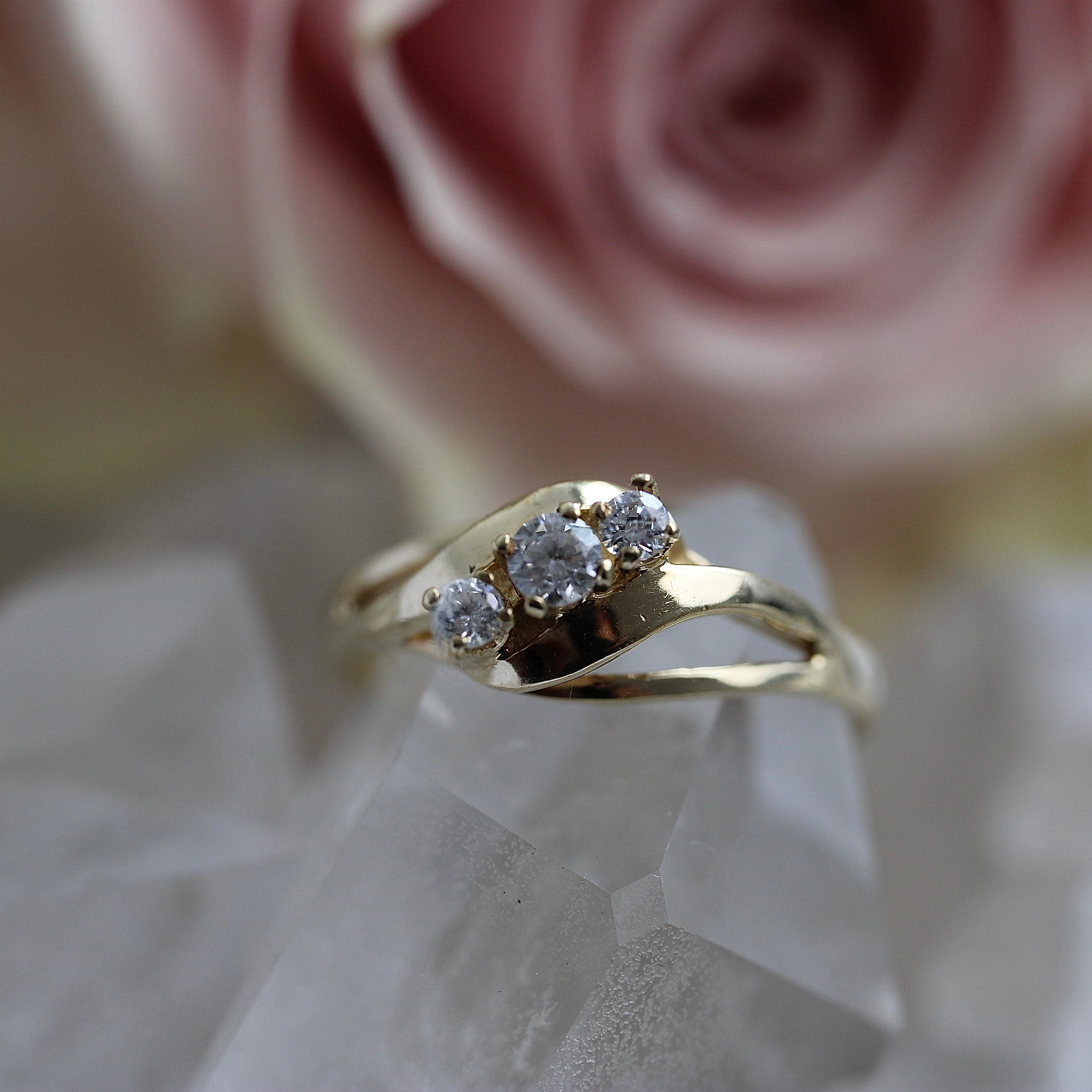 VINTAGE BIJOUX - 3 Diamond Ring