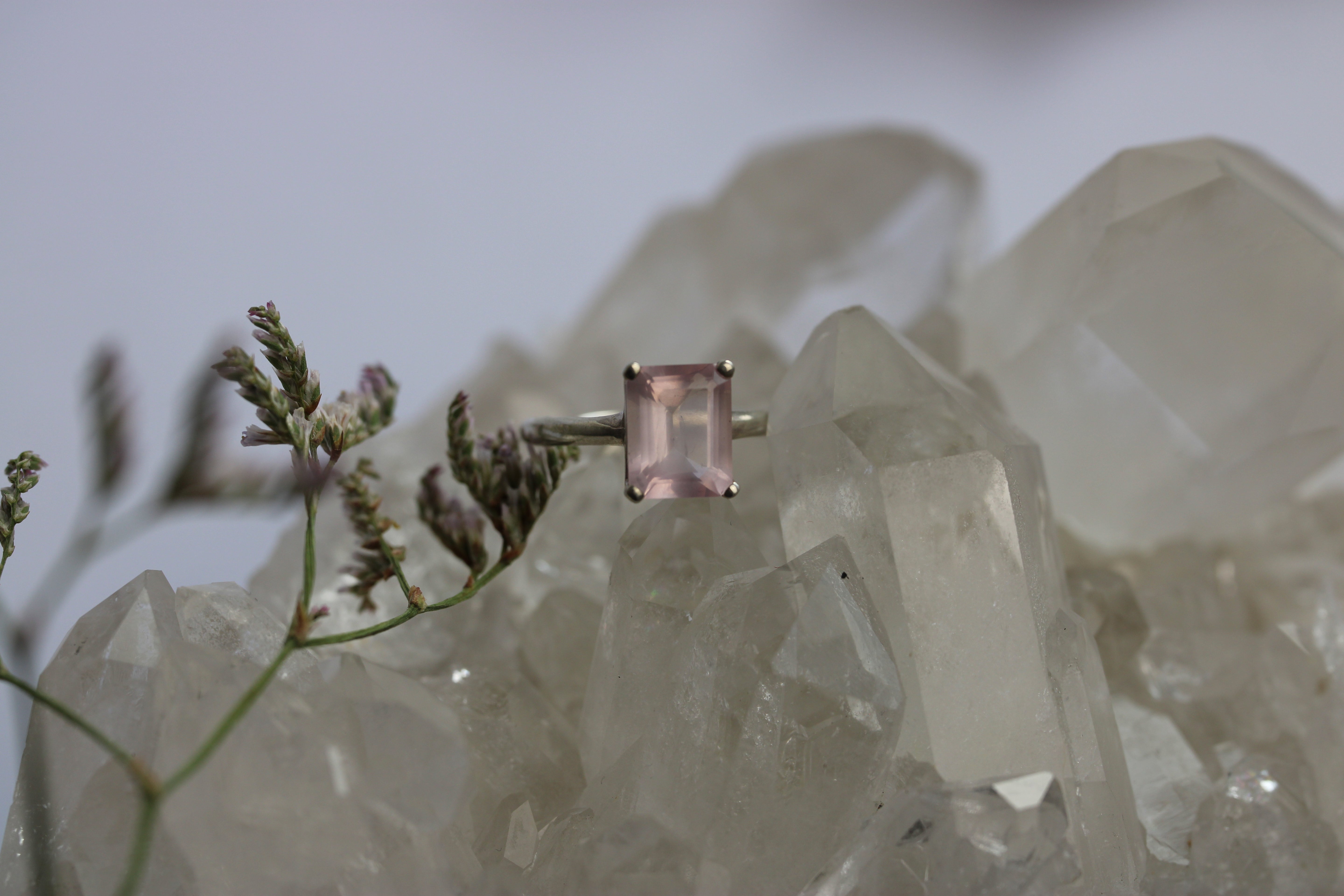 Sunshower - Rose Quartz - Sterling Silver - Ready to Ship