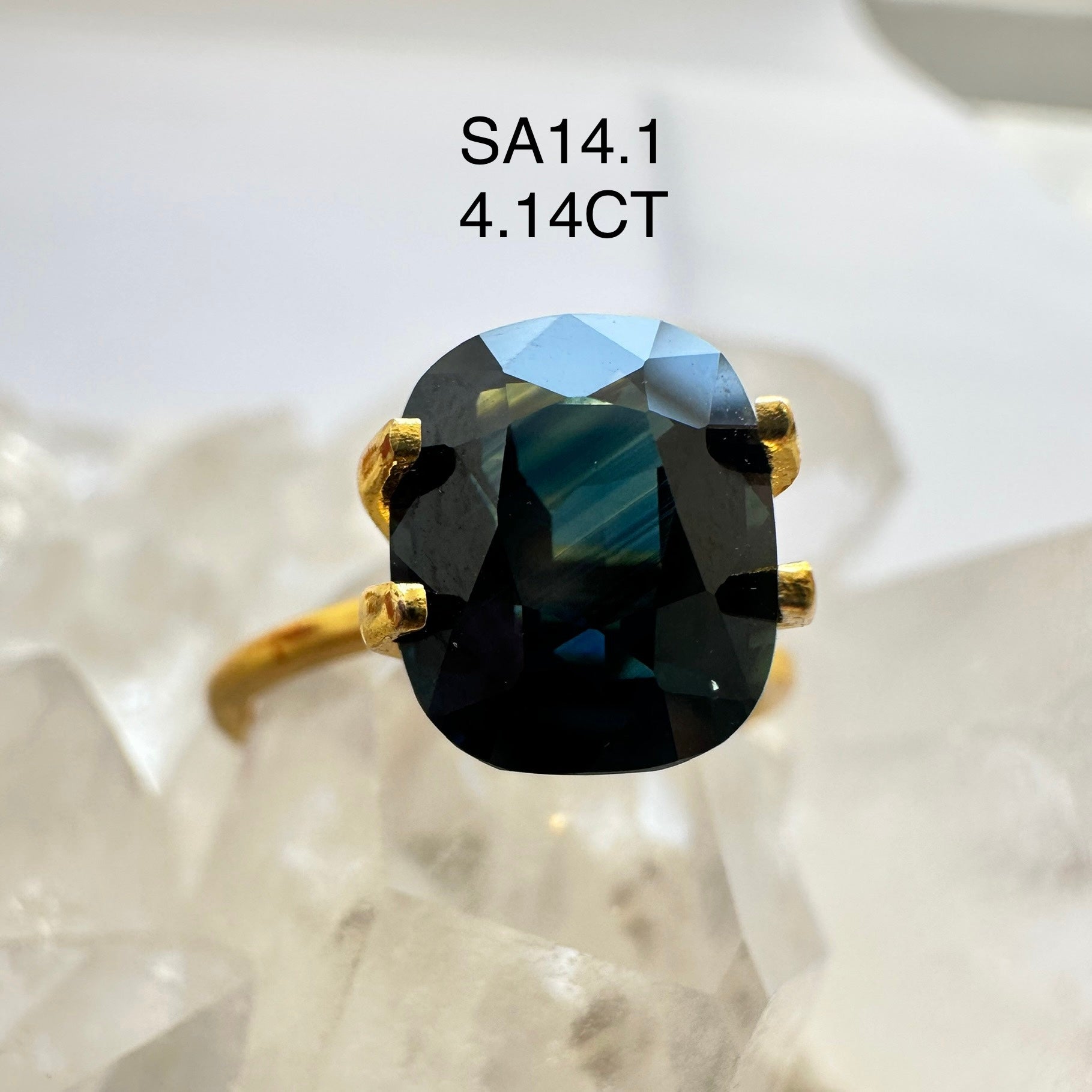 4.14CT Cushion Cut shaped Australian Partii Sapphire