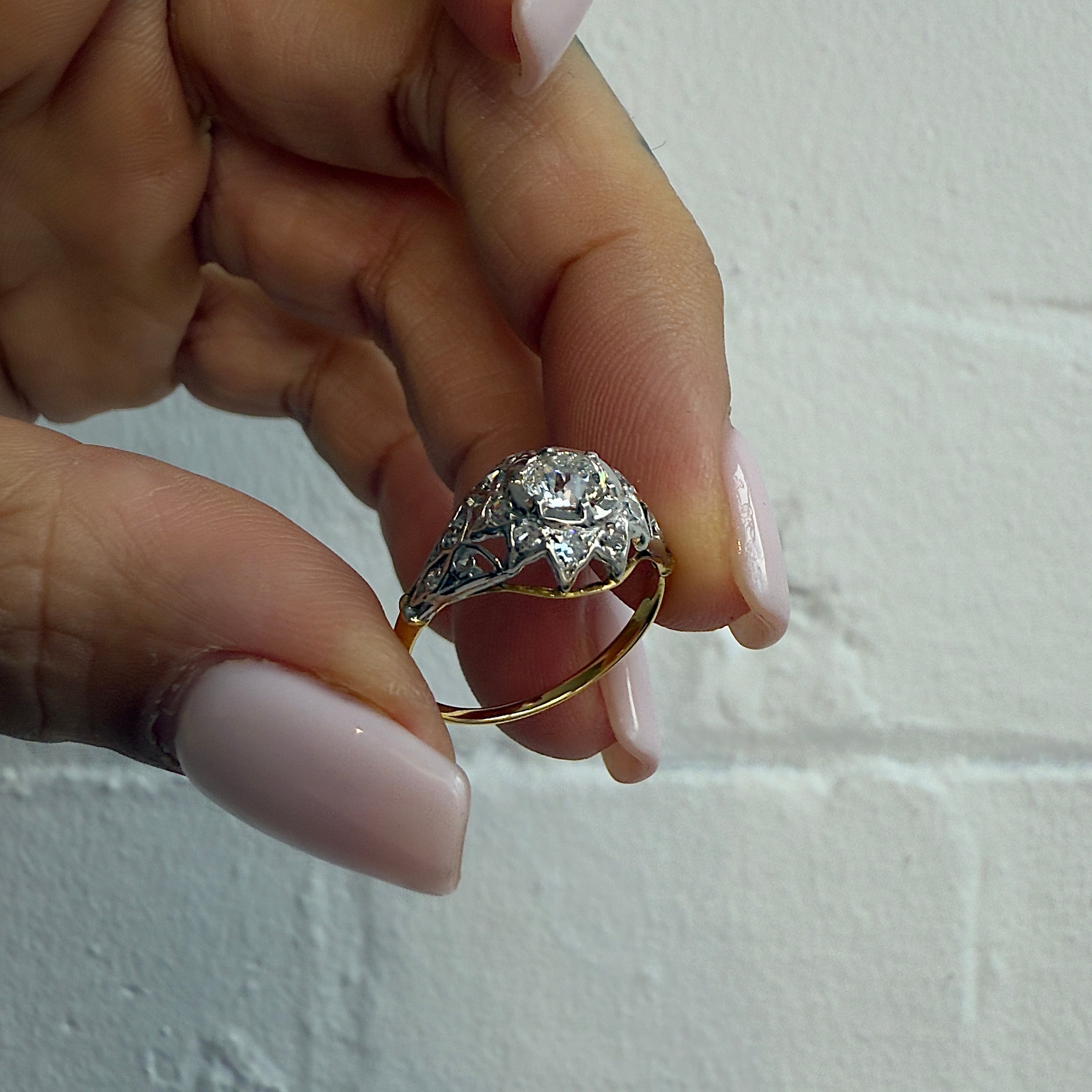 Vintage Bijoux - Antique Diamond Cluster Ring - 145 years old