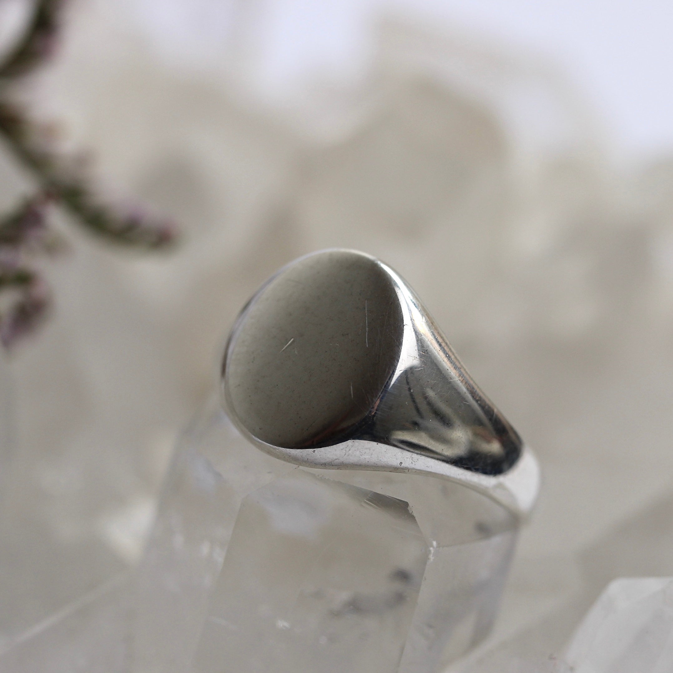Ellipse Signet - Sterling Silver - Ready to Ship