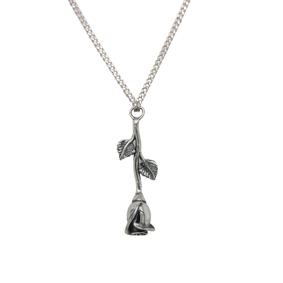 Stemmed Rose Necklace
