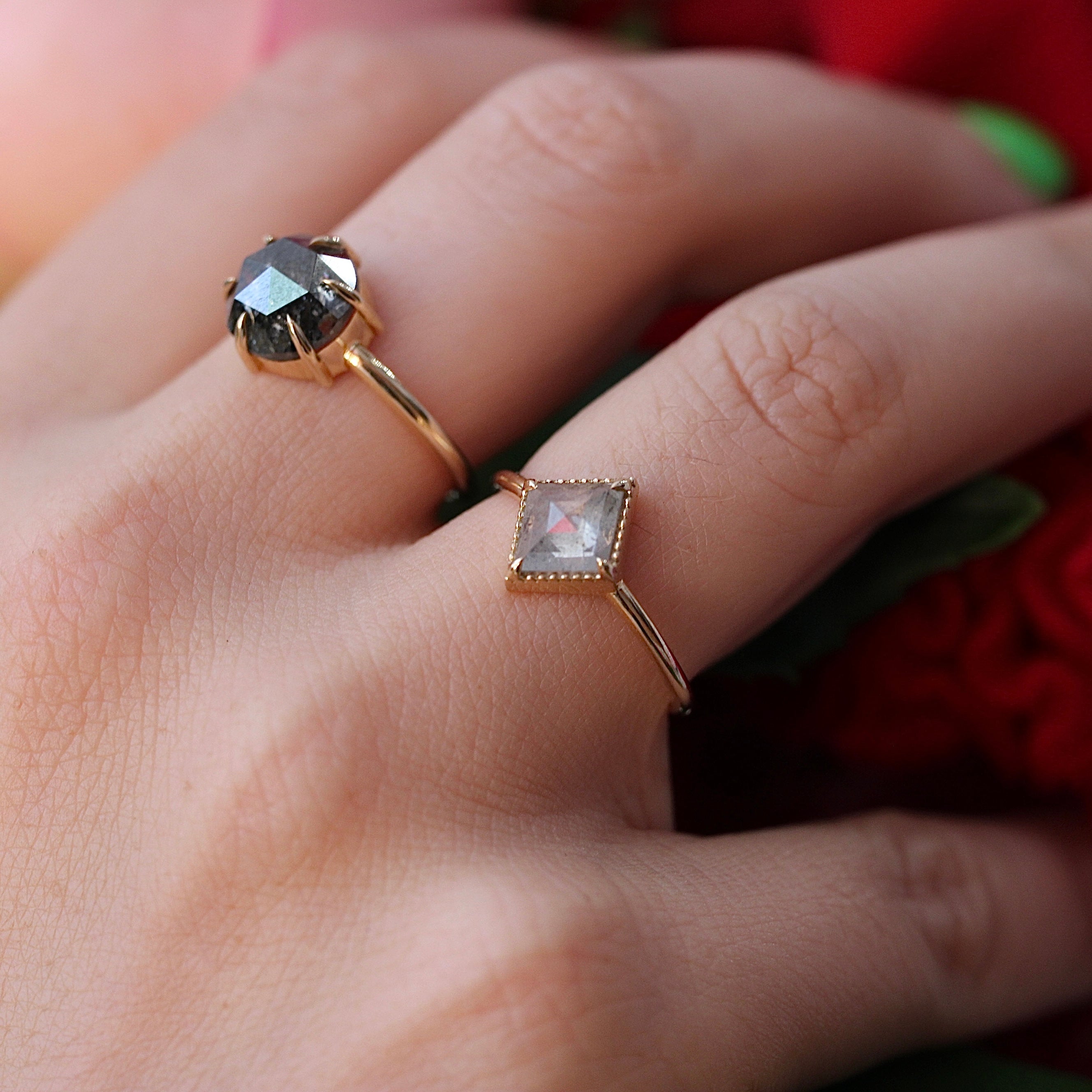 Bespoke - Huge 3.58CT Rose Cut Solitaire - Yellow Gold