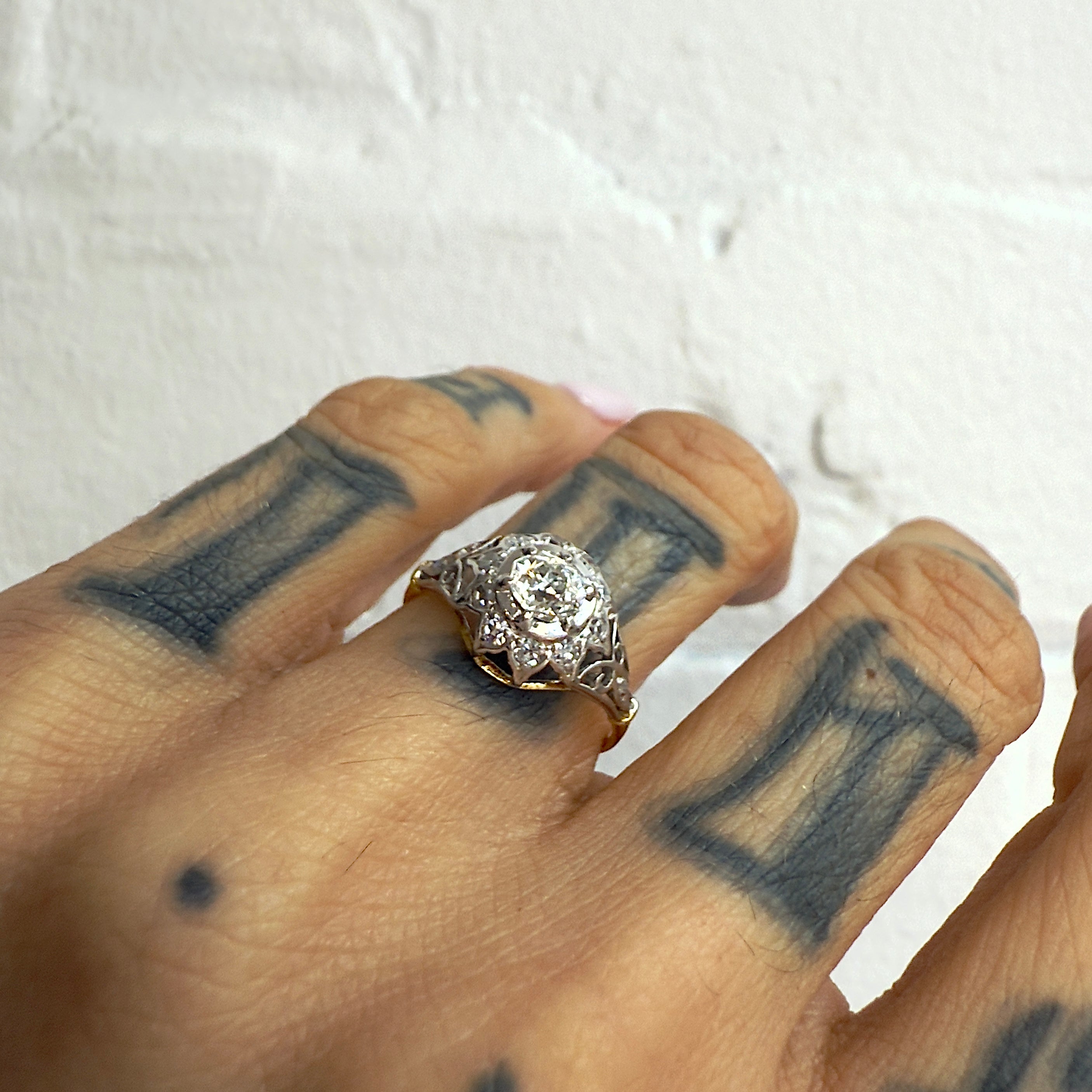 Vintage Bijoux - Antique Diamond Cluster Ring - 145 years old