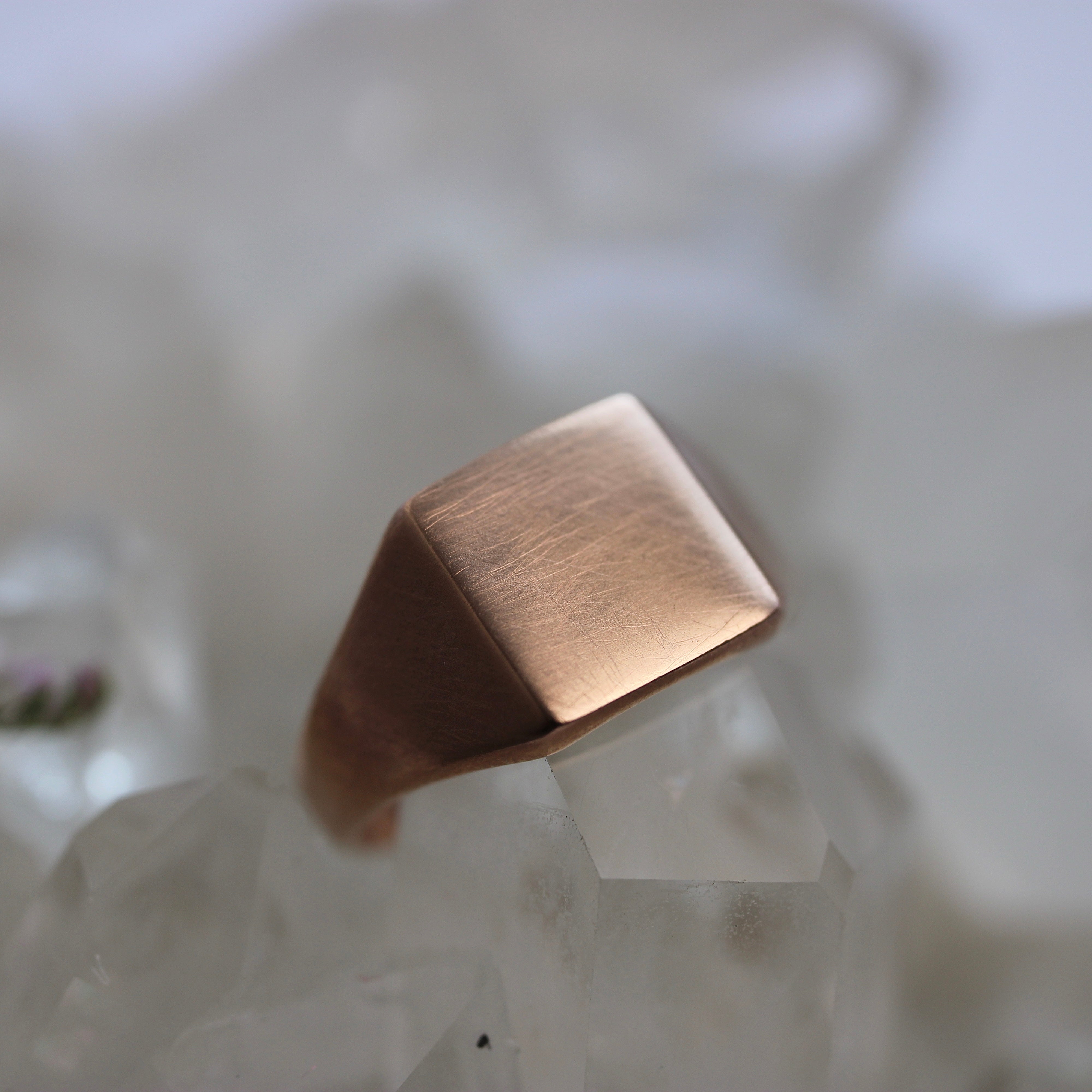 Square Signet - Rose Gold - Ready to Ship
