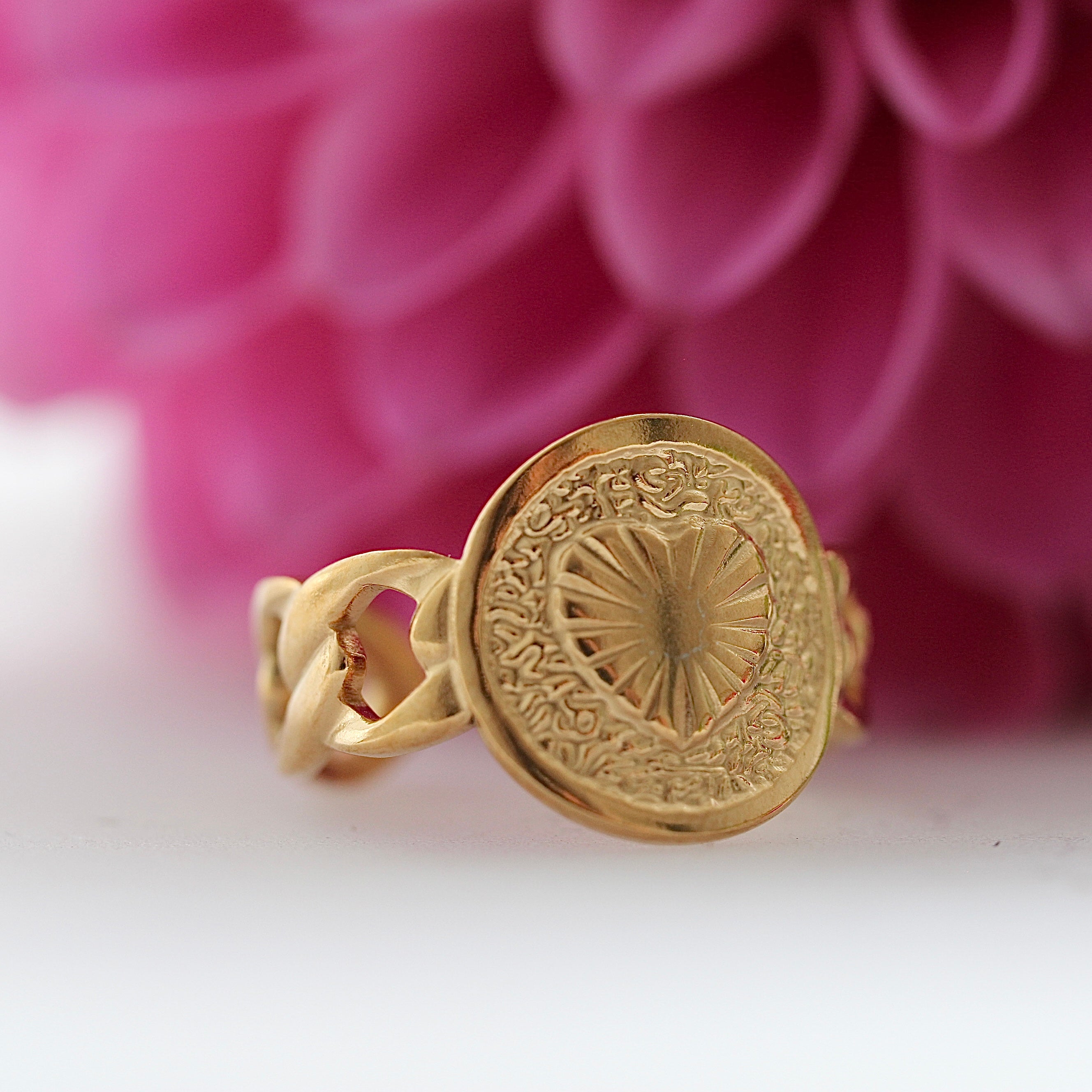 JULY SALE ~ Mega Heart + Chains Ring