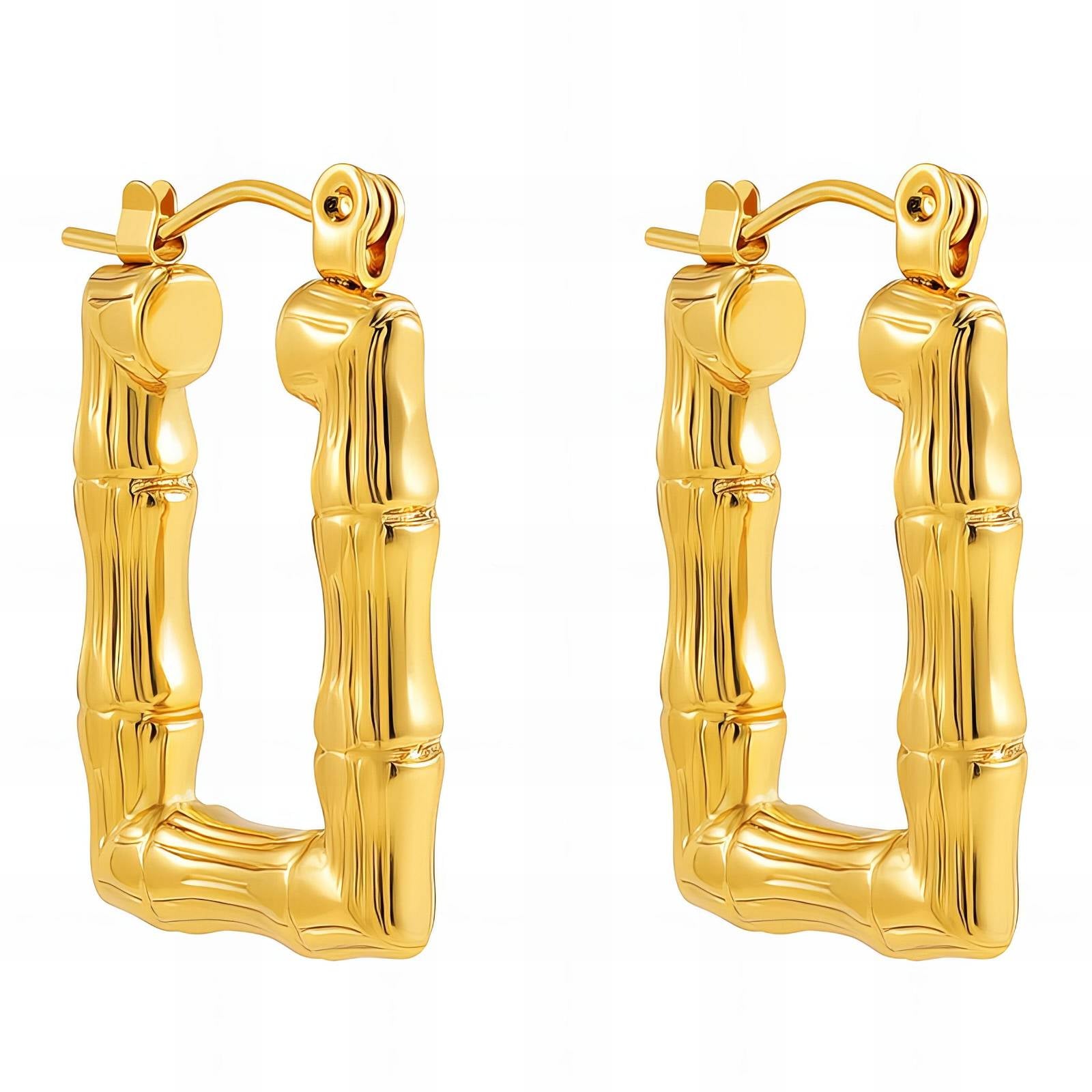 JULY SALE ~ Bamboo Hoop Earring