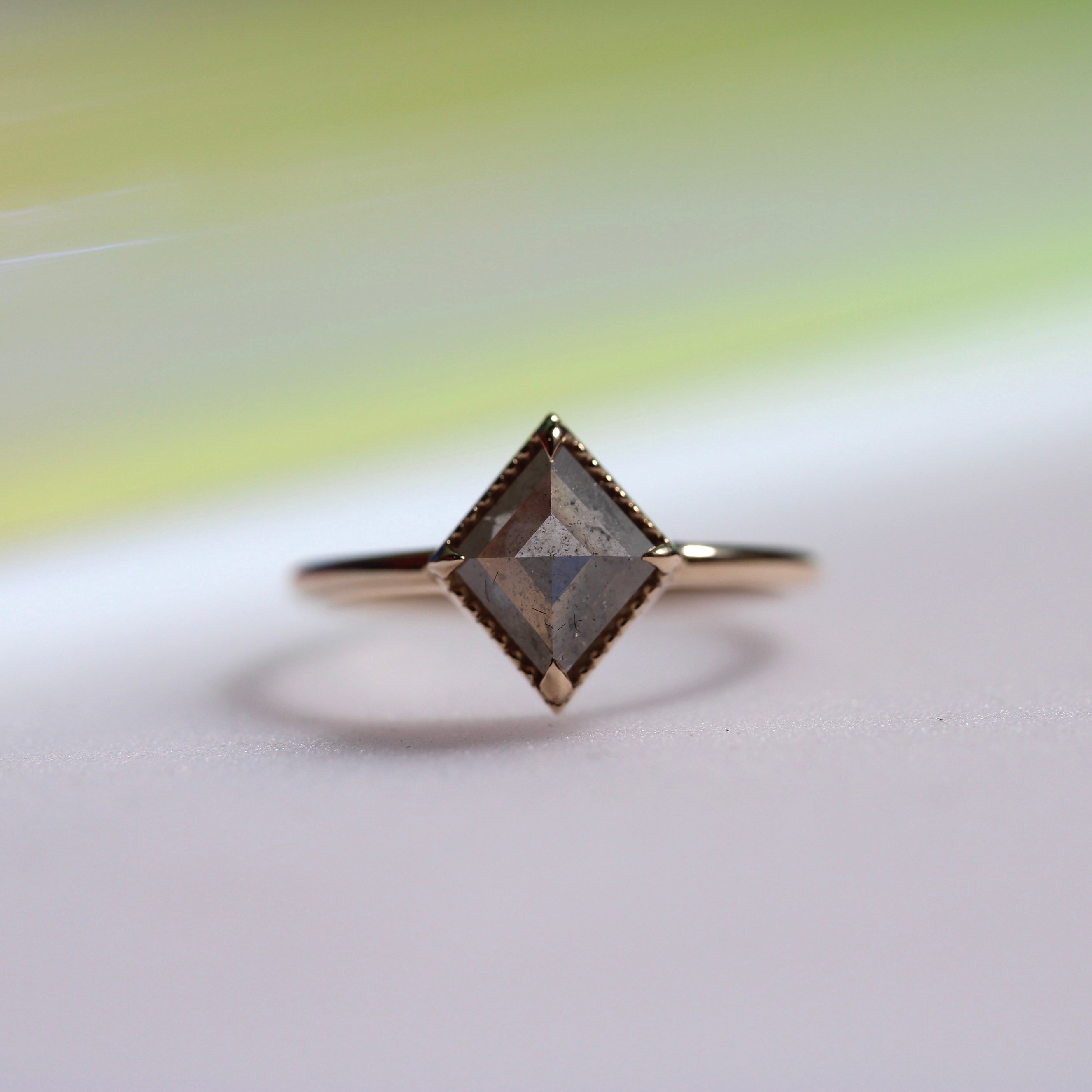 Bespoke - .91CT Kite Art Deco Solitaire - Yellow Gold