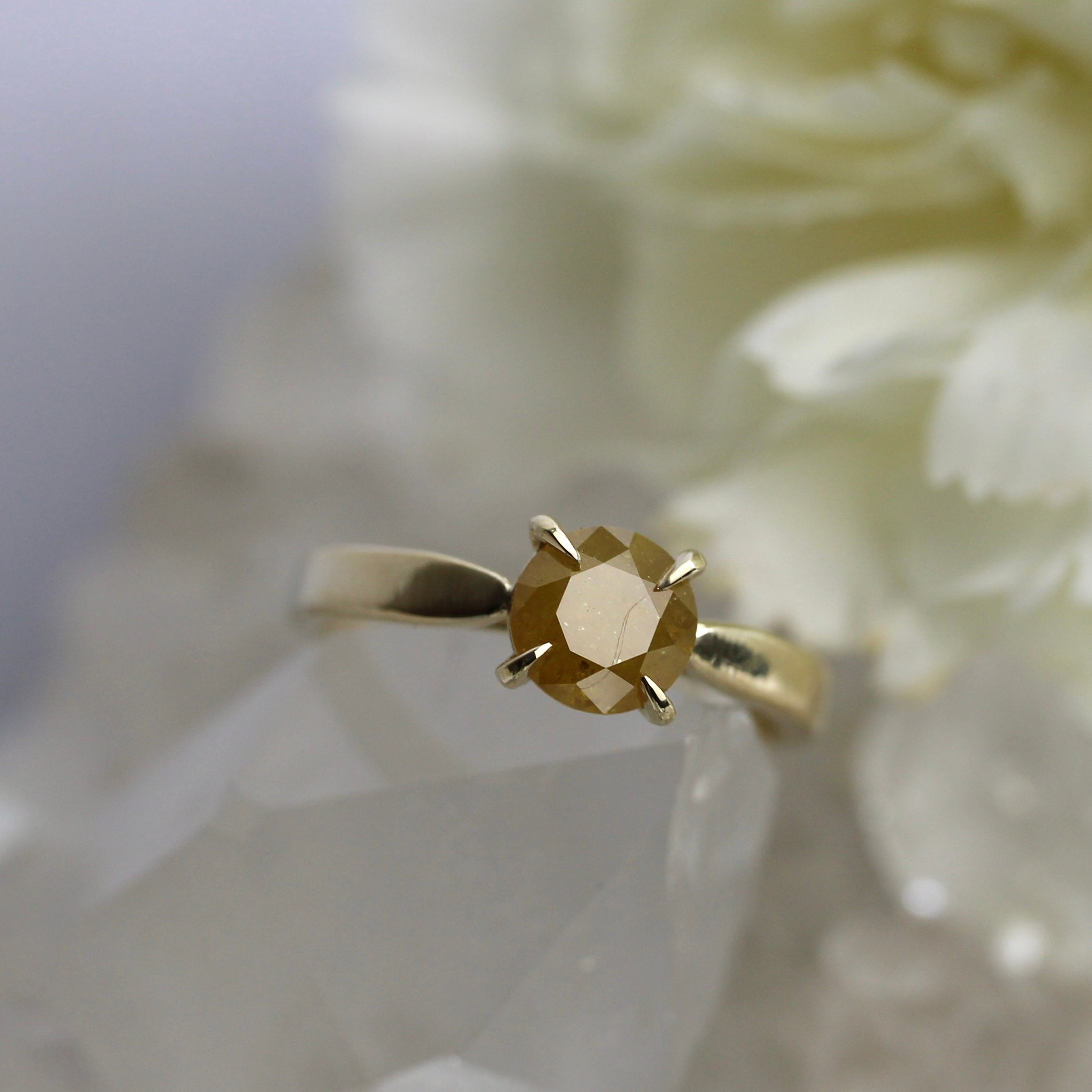 $ALE - 1.4CT - Yellow Diamond Lily Solitaire - SIZE N