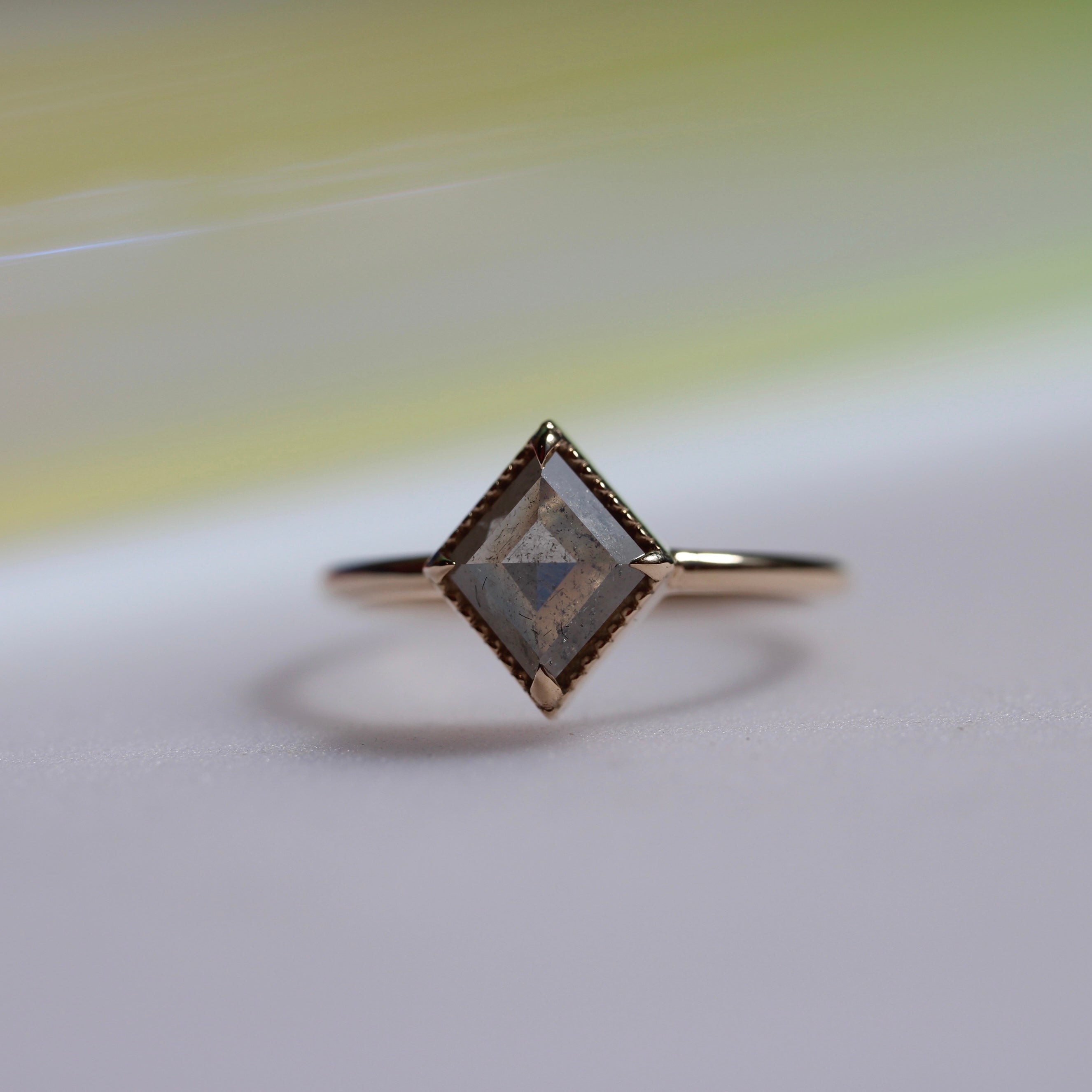 Bespoke - .91CT Kite Art Deco Solitaire - Yellow Gold