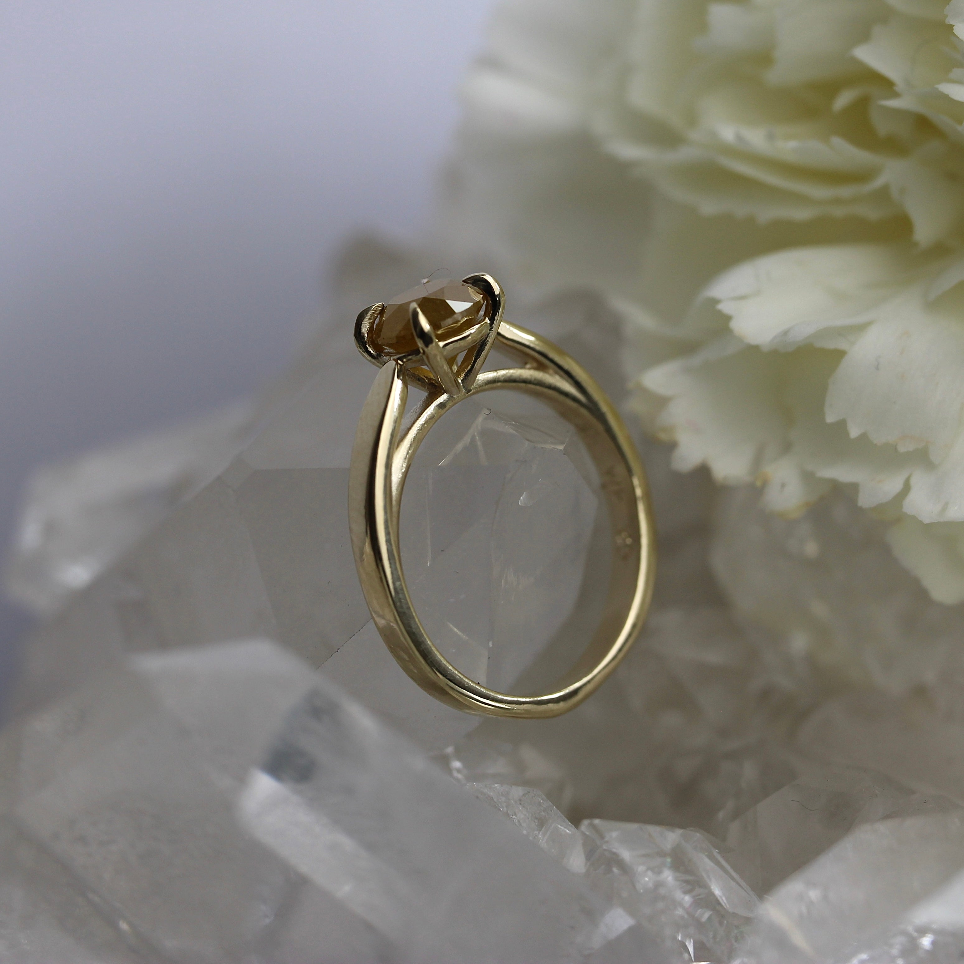 $ALE - 1.4CT - Yellow Diamond Lily Solitaire - SIZE N