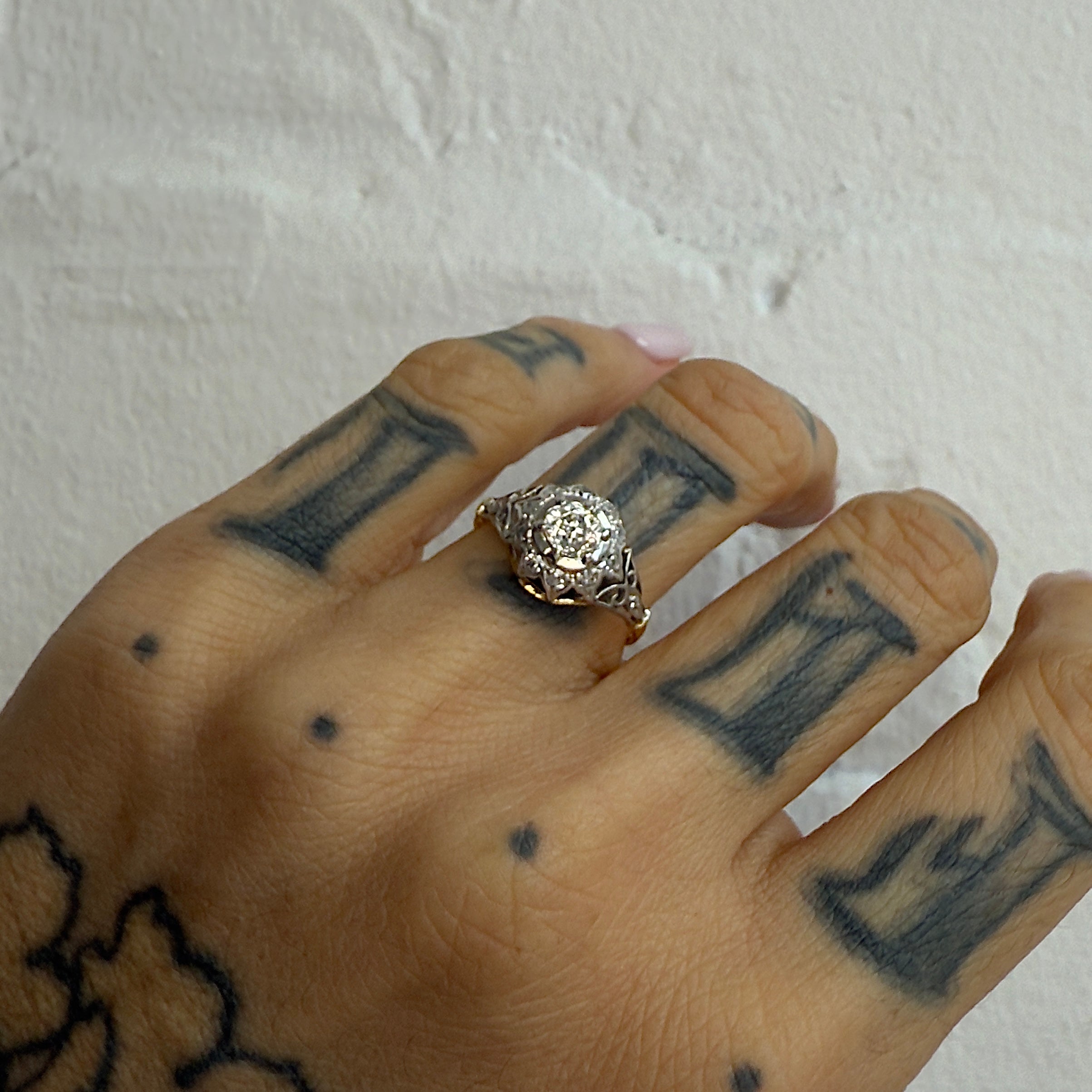 Vintage Bijoux - Antique Diamond Cluster Ring - 145 years old