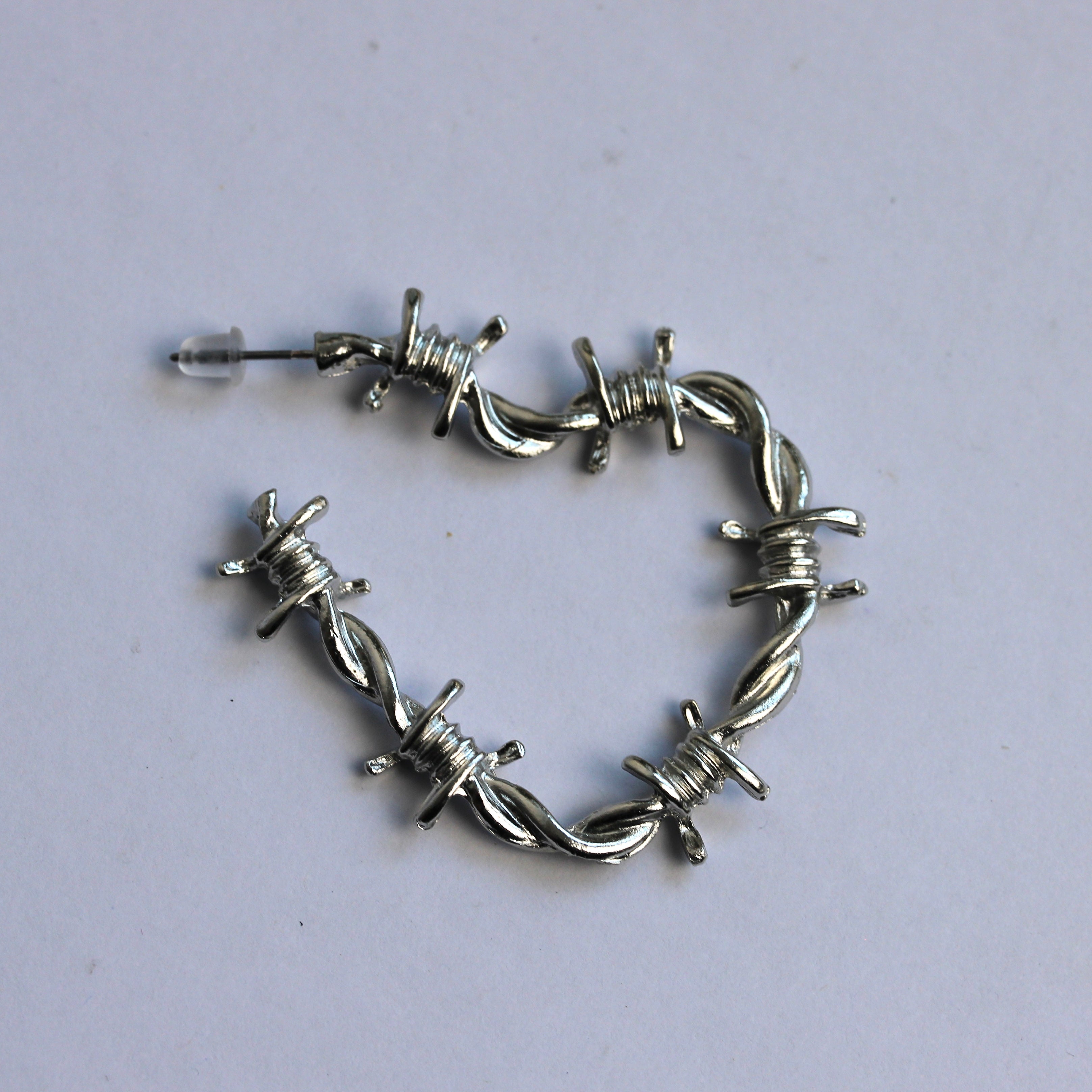 JULY SALE - Barbed Wire Heart Earrings