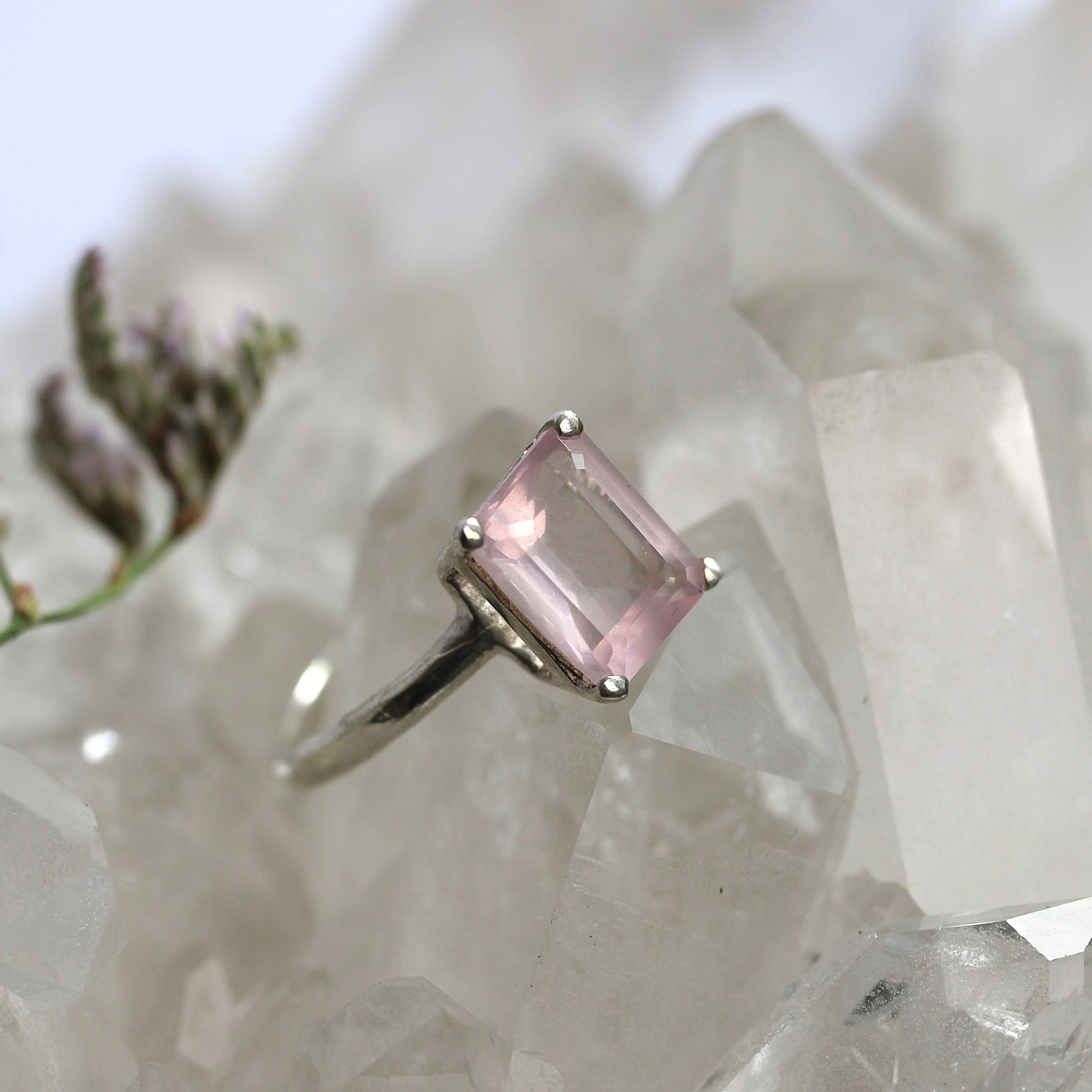 Sunshower - Rose Quartz - Sterling Silver - Ready to Ship