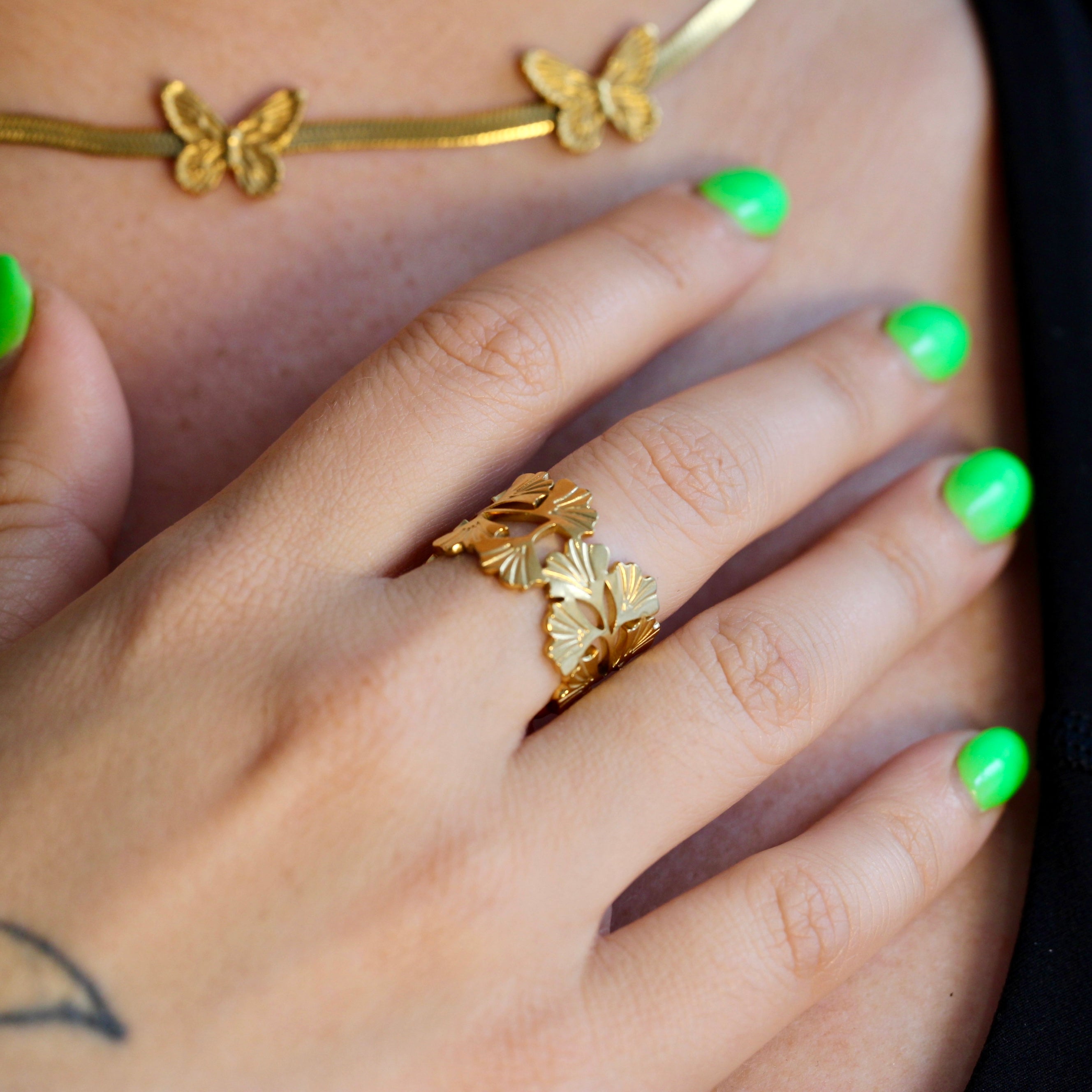 JULY SALE ~Ginko Leaf Ring