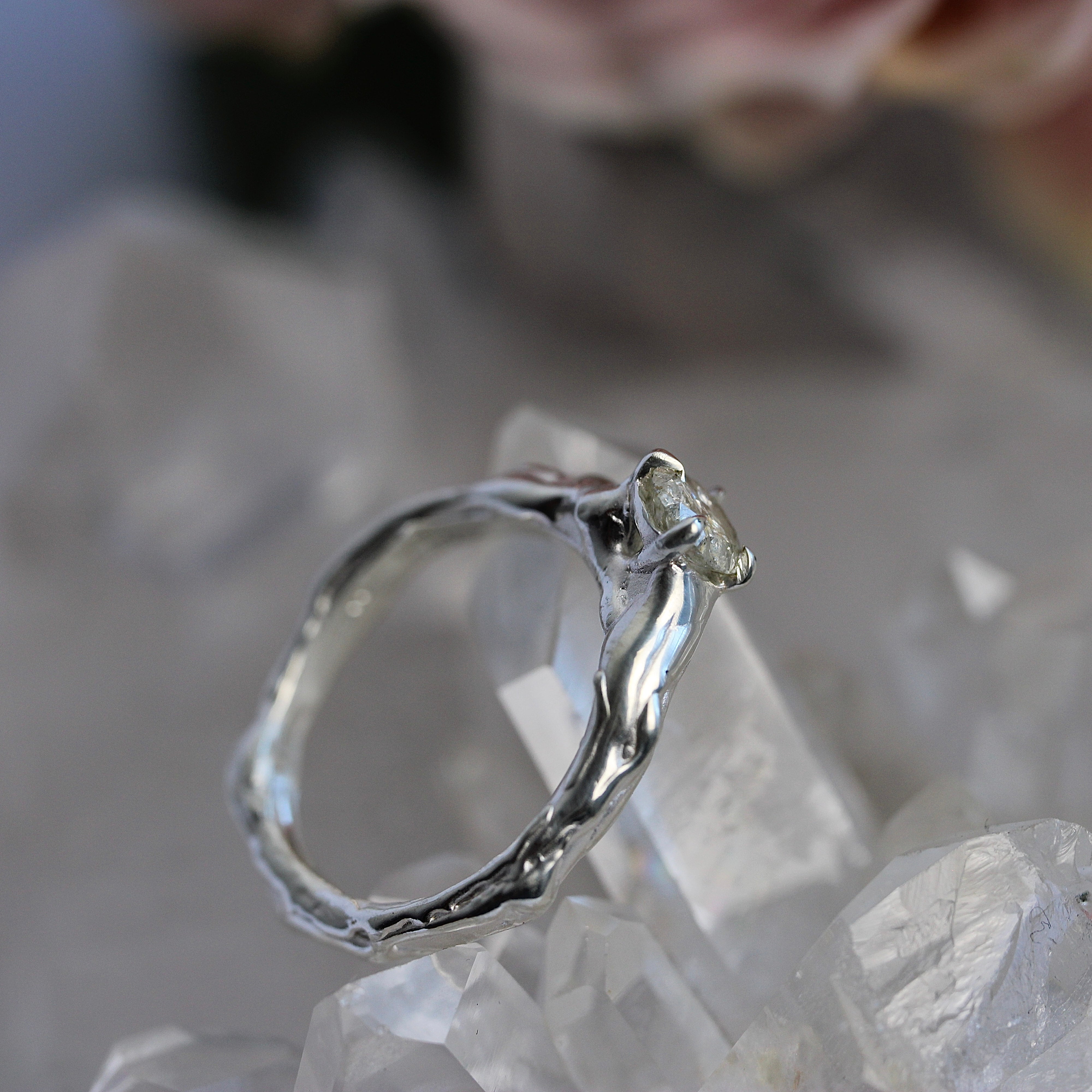 SALE - One of a Kind – Gooey Salt + Pepper Ring | Sterling Silver
