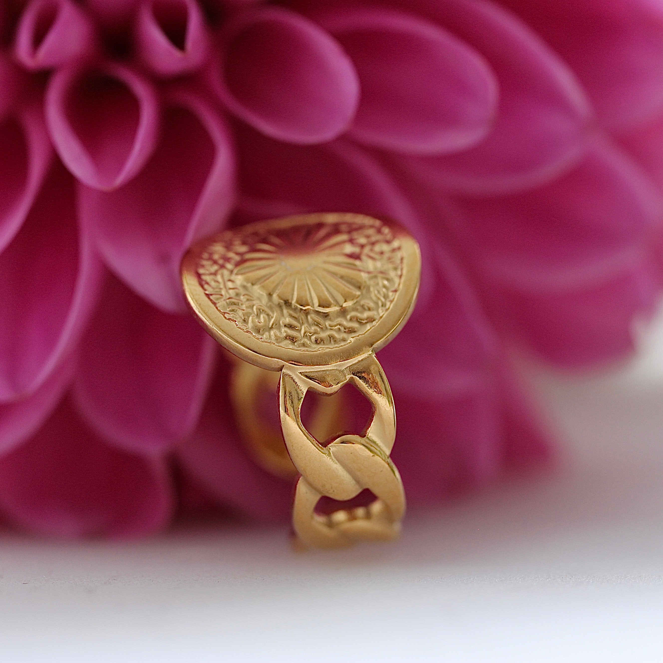 JULY SALE ~ Mega Heart + Chains Ring