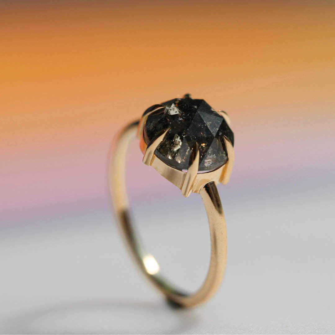 Bespoke - Huge 3.58CT Rose Cut Solitaire - Yellow Gold