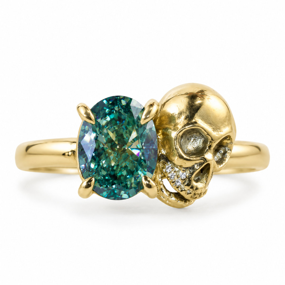 The Bitter End Ring - Green Moissanite - Ready to Ship