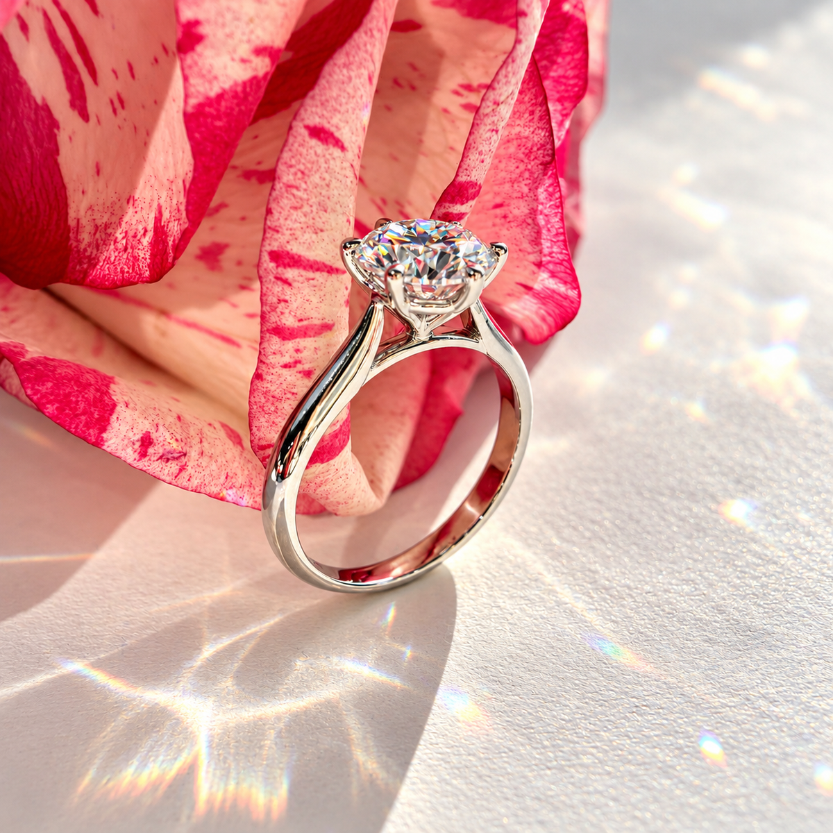 Cathedral Solitaire Engagement Ring