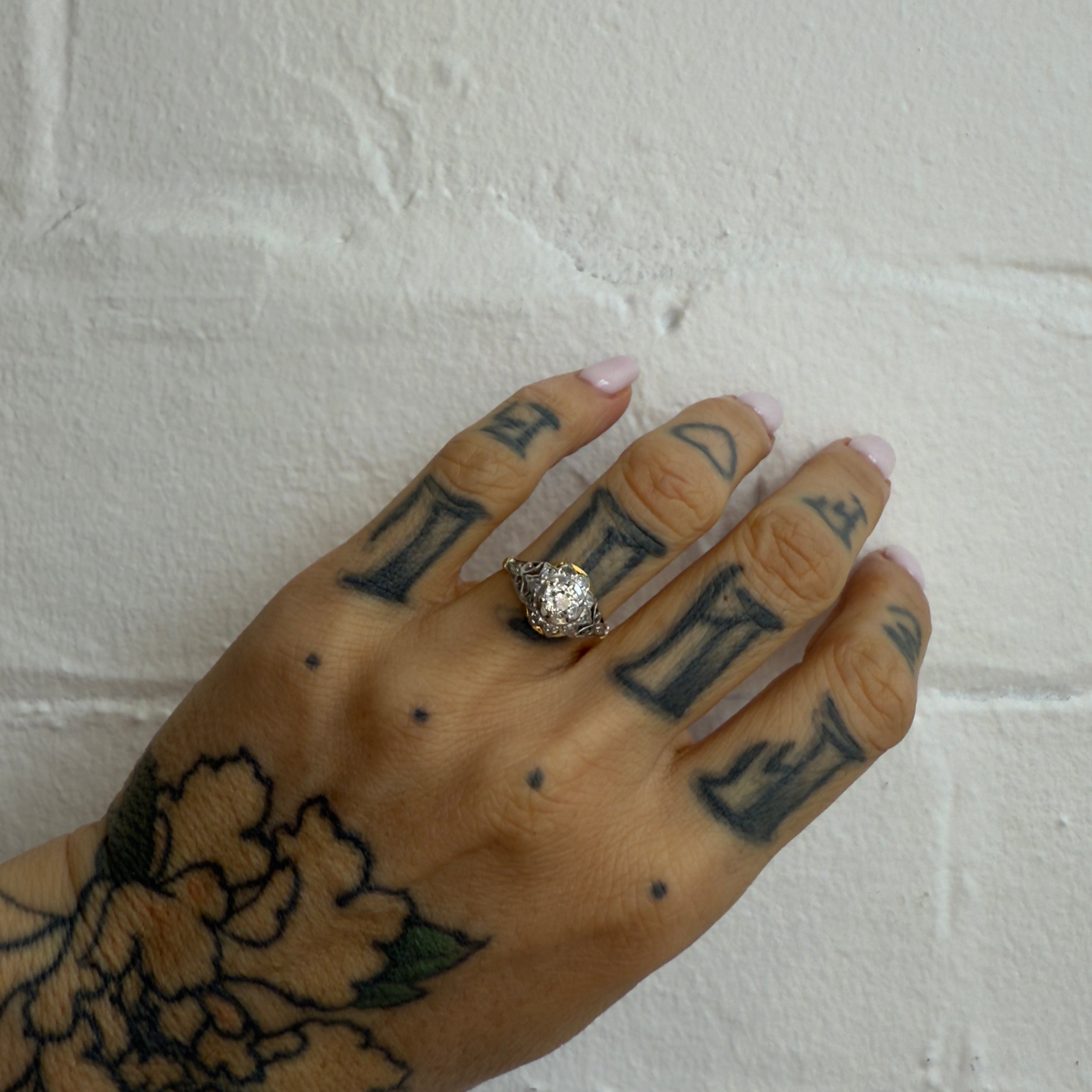 Vintage Bijoux - Antique Diamond Cluster Ring - 145 years old