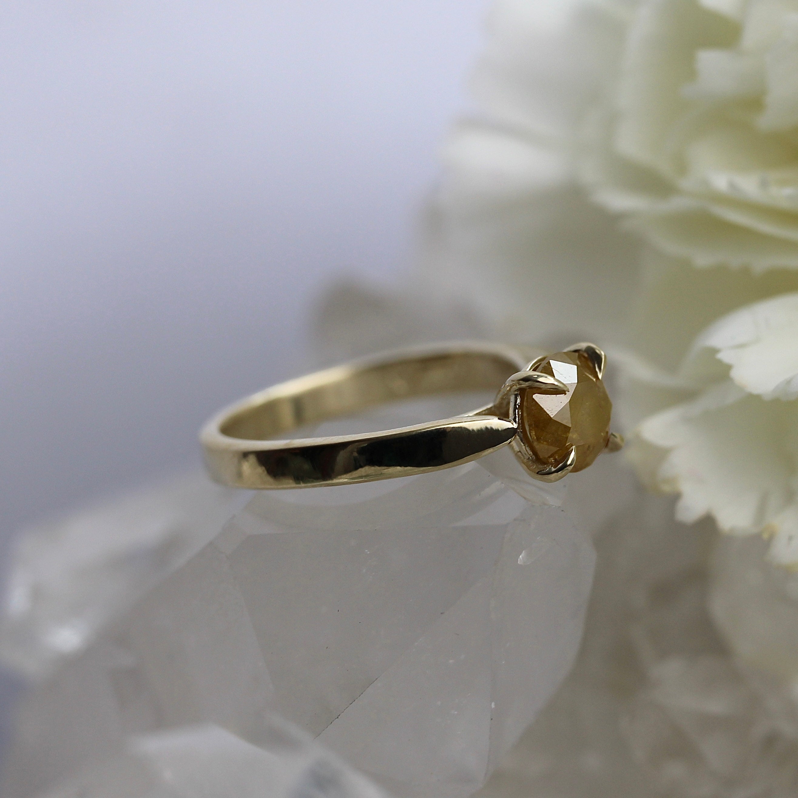 $ALE - 1.4CT - Yellow Diamond Lily Solitaire - SIZE N