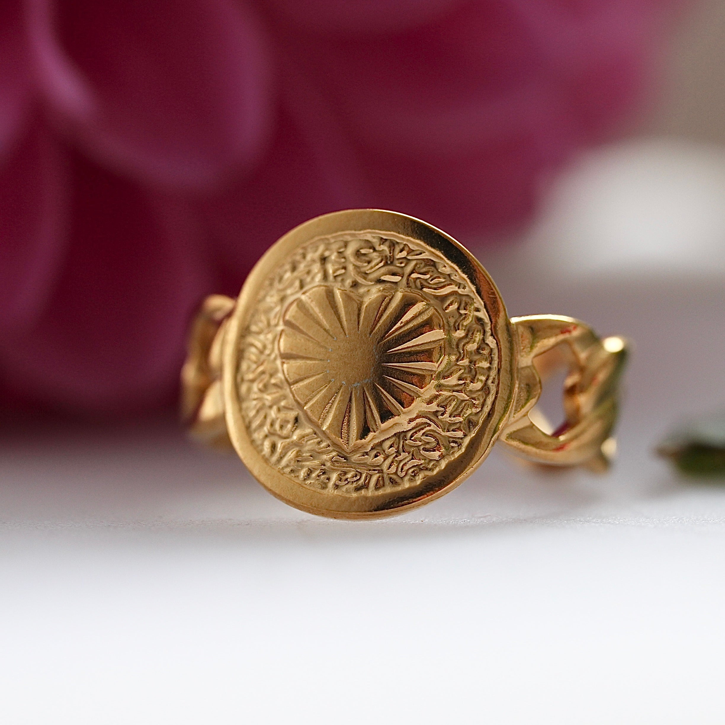 JULY SALE ~ Mega Heart + Chains Ring