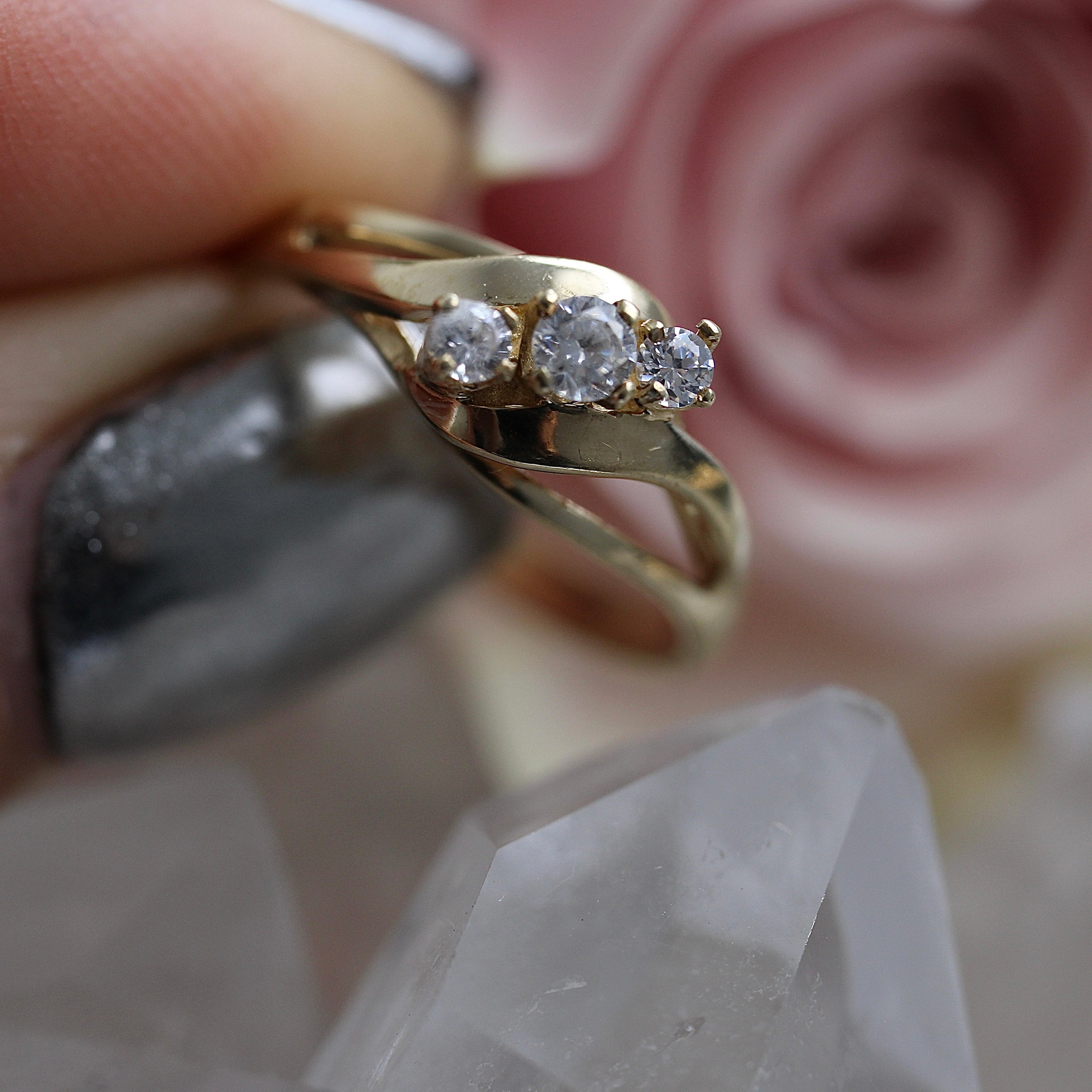 VINTAGE BIJOUX - 3 Diamond Ring