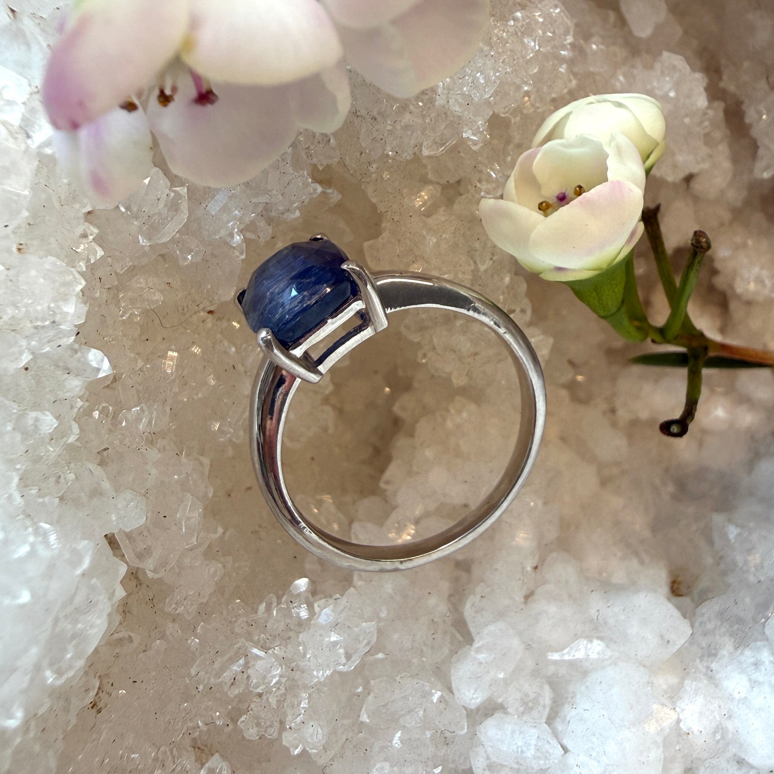 JULY SALE - Kyanite Cushion cut Ring Size 7, 8, 9