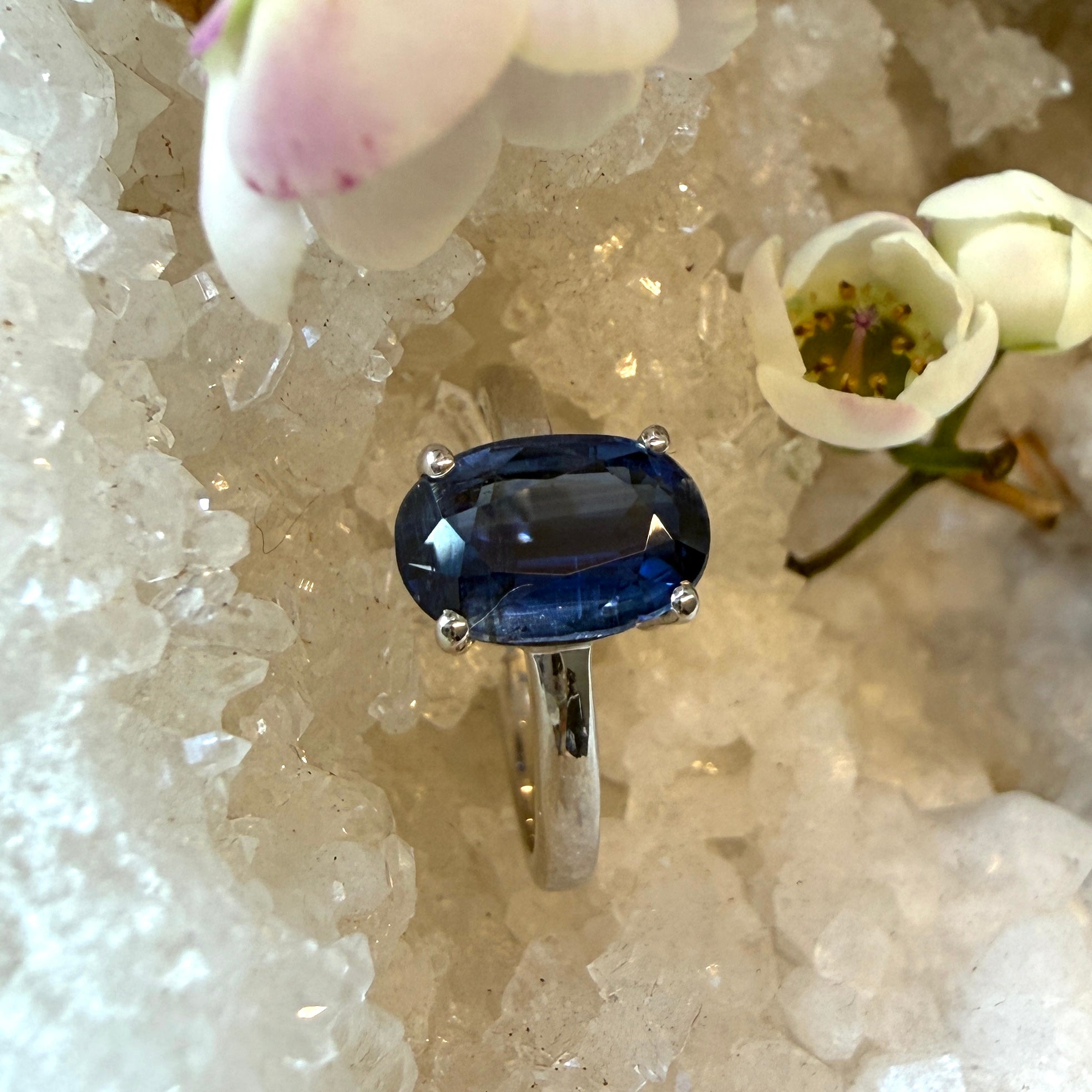 JULY SALE - Oval Kyanite Ring Size 6, 7, 8 1/4