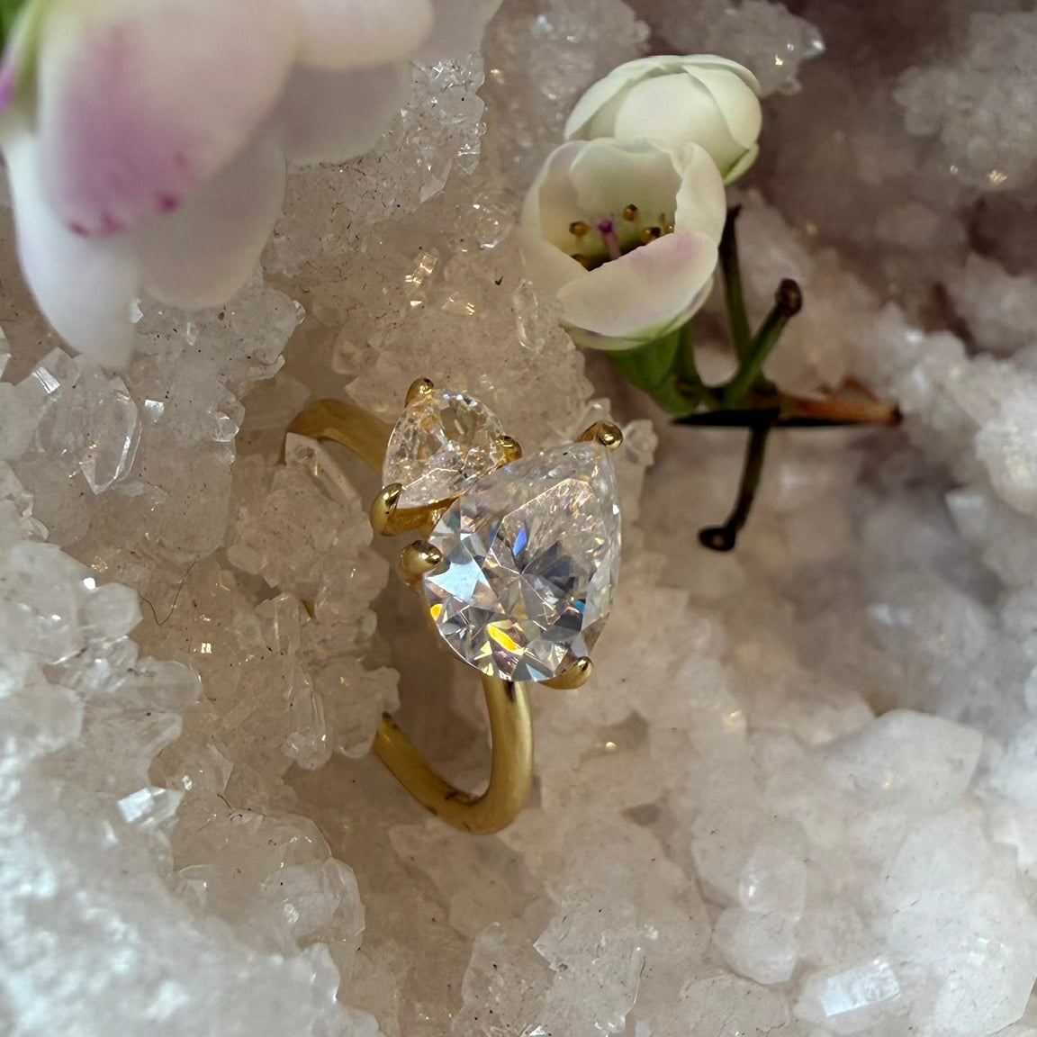 JULY SALE - Moissanite Too Et Moi Ring - Size 6