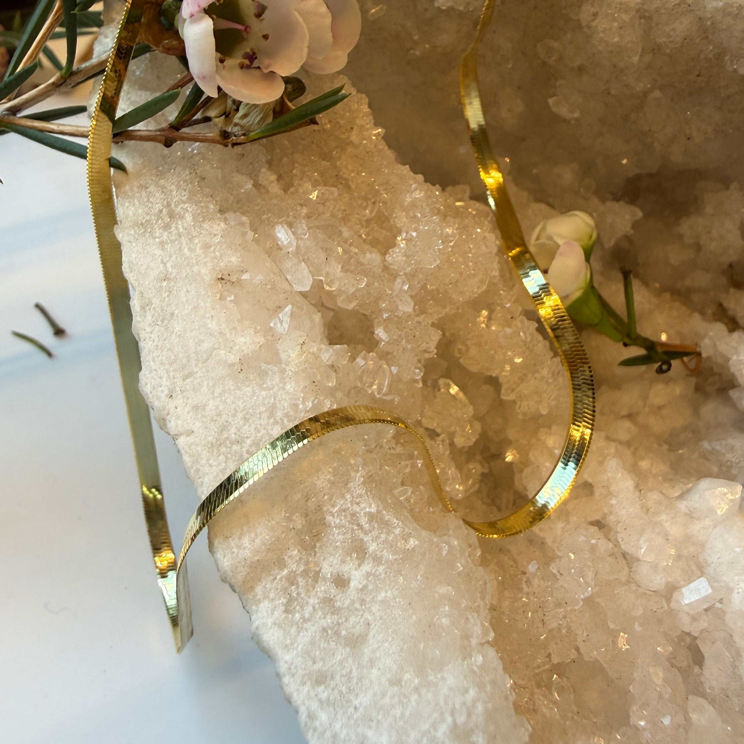 JULY SALE -Flat Gold Choker Chain