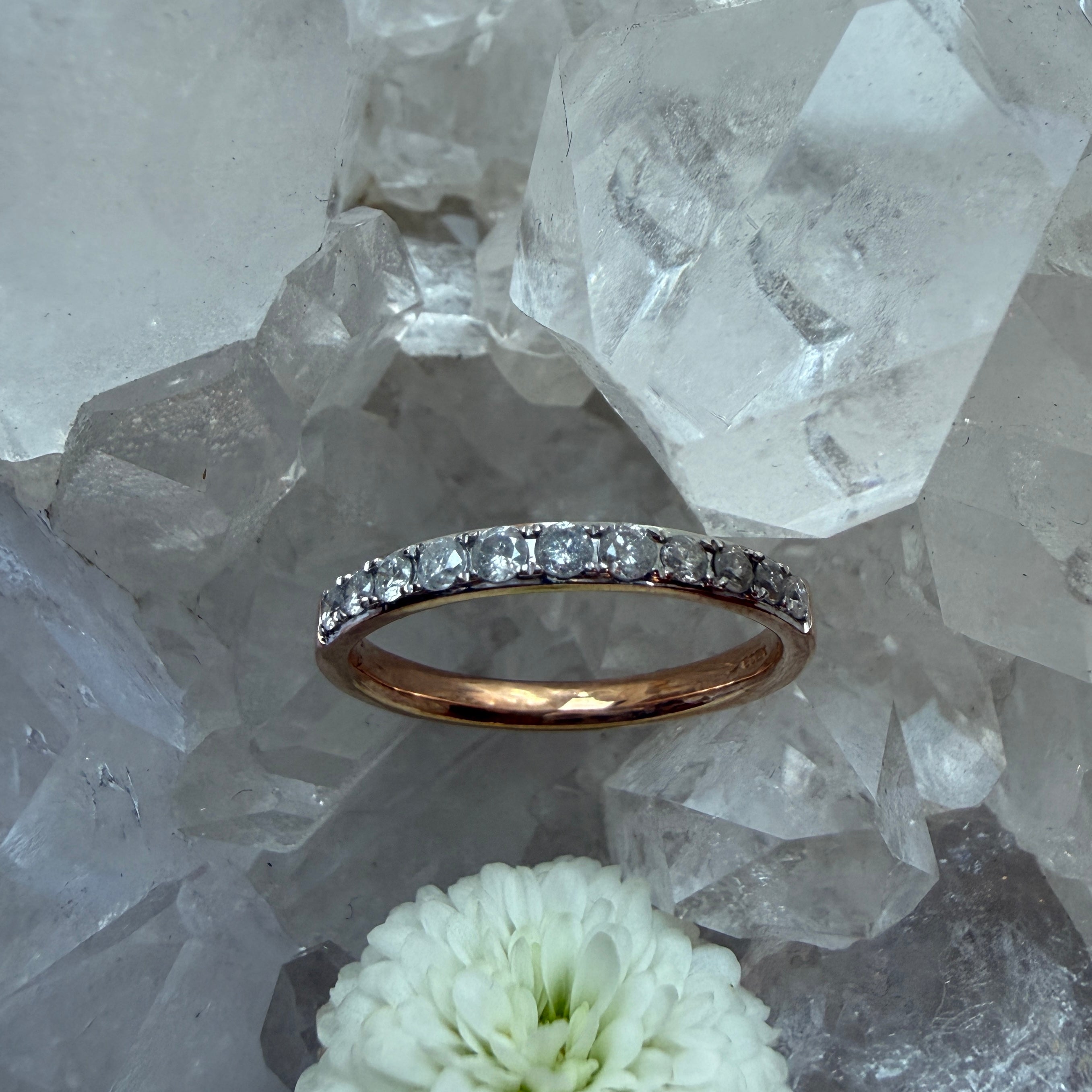 JULY SALE - VINTAGE BIJOUX - Birmingham Eternity Rose Gold Band