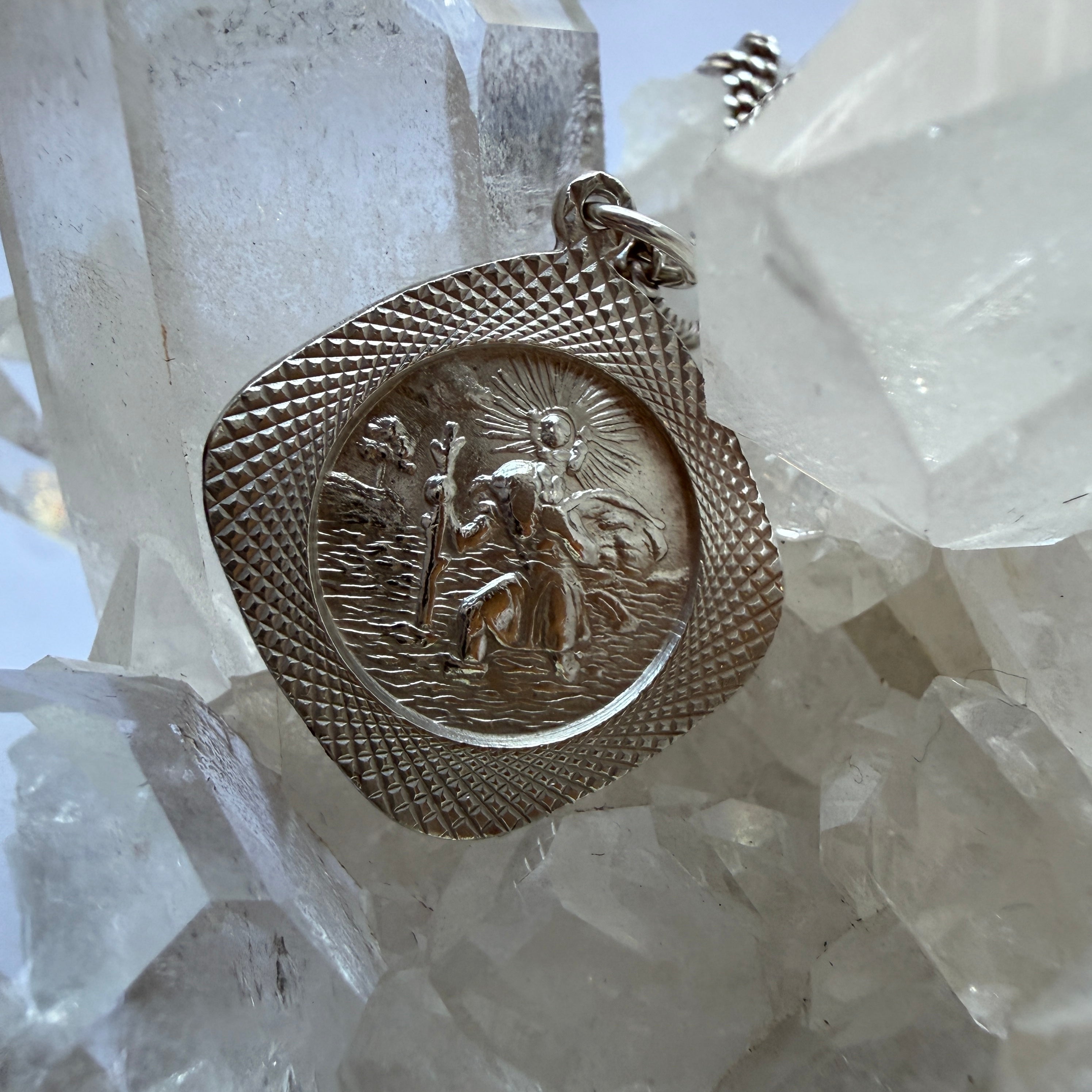 JULY SALE - VINTAGE BIJOUX - Christopher Pendant