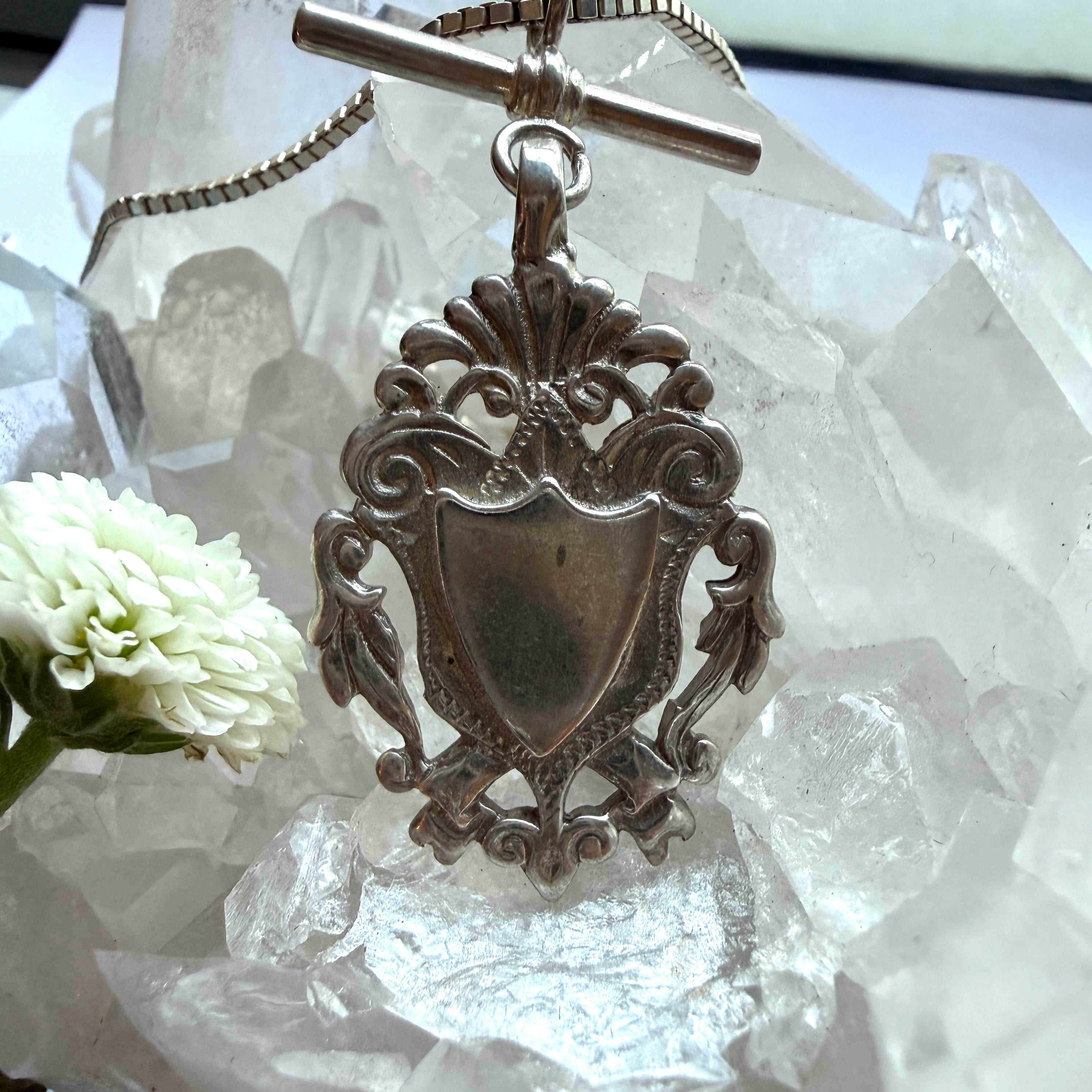 JULY SALE - VINTAGE BIJOUX - Shield Necklace