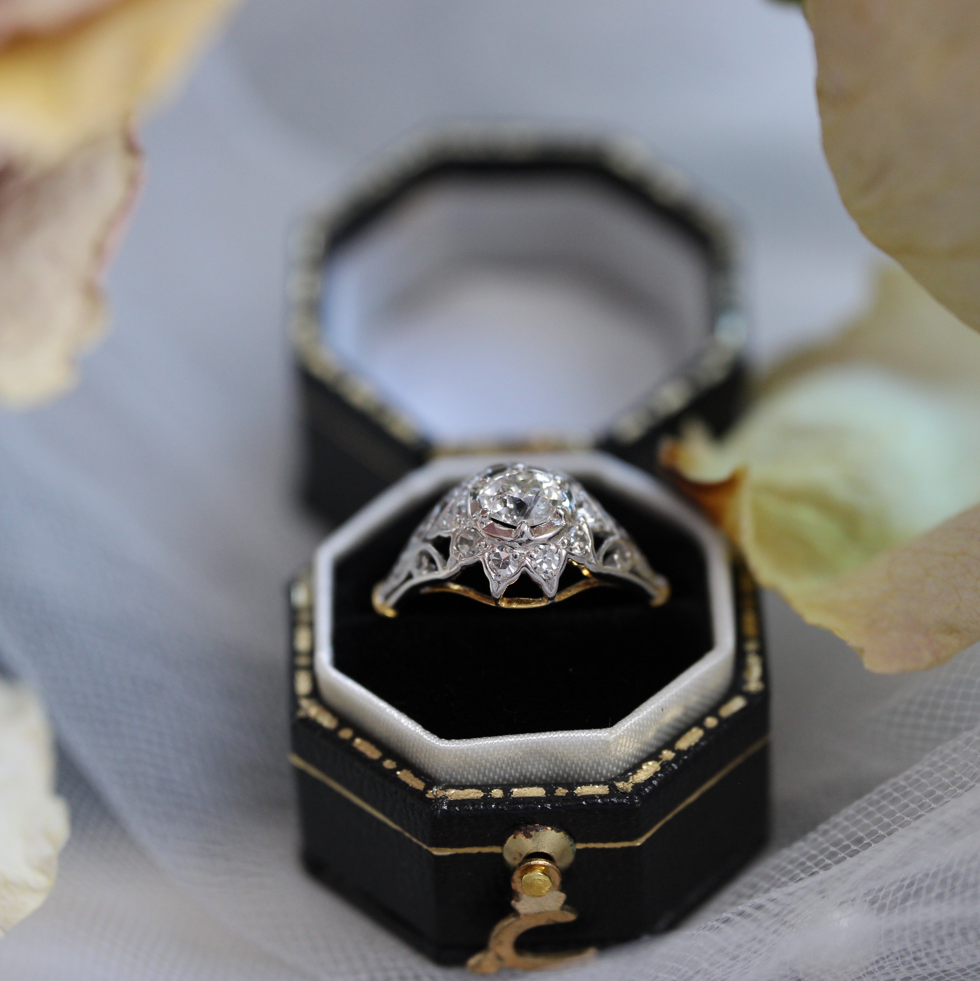 Vintage Bijoux - Antique Diamond Cluster Ring - 145 years old
