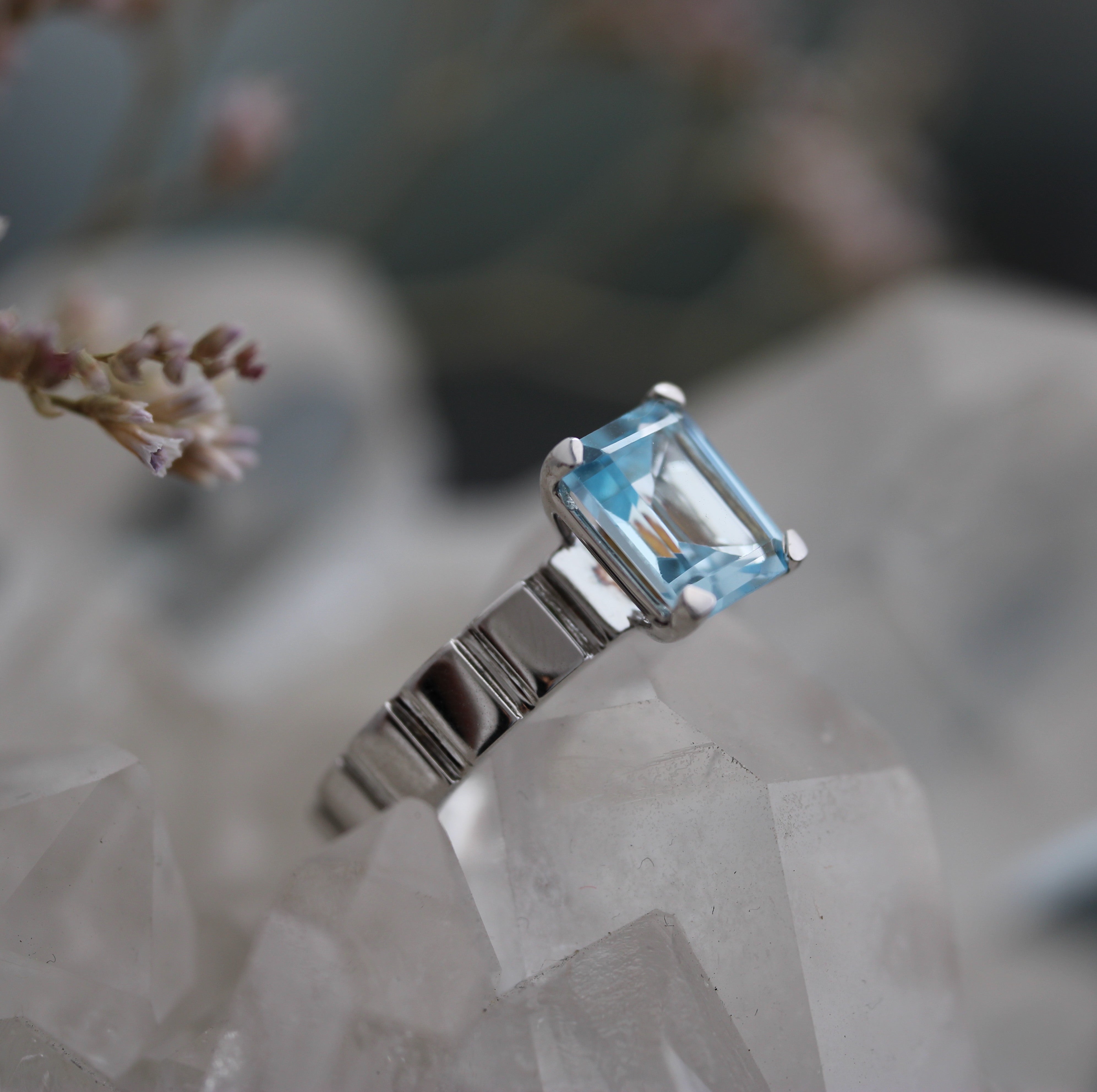 2.82CT Sky Blue Topaz Ring - Ready to Ship