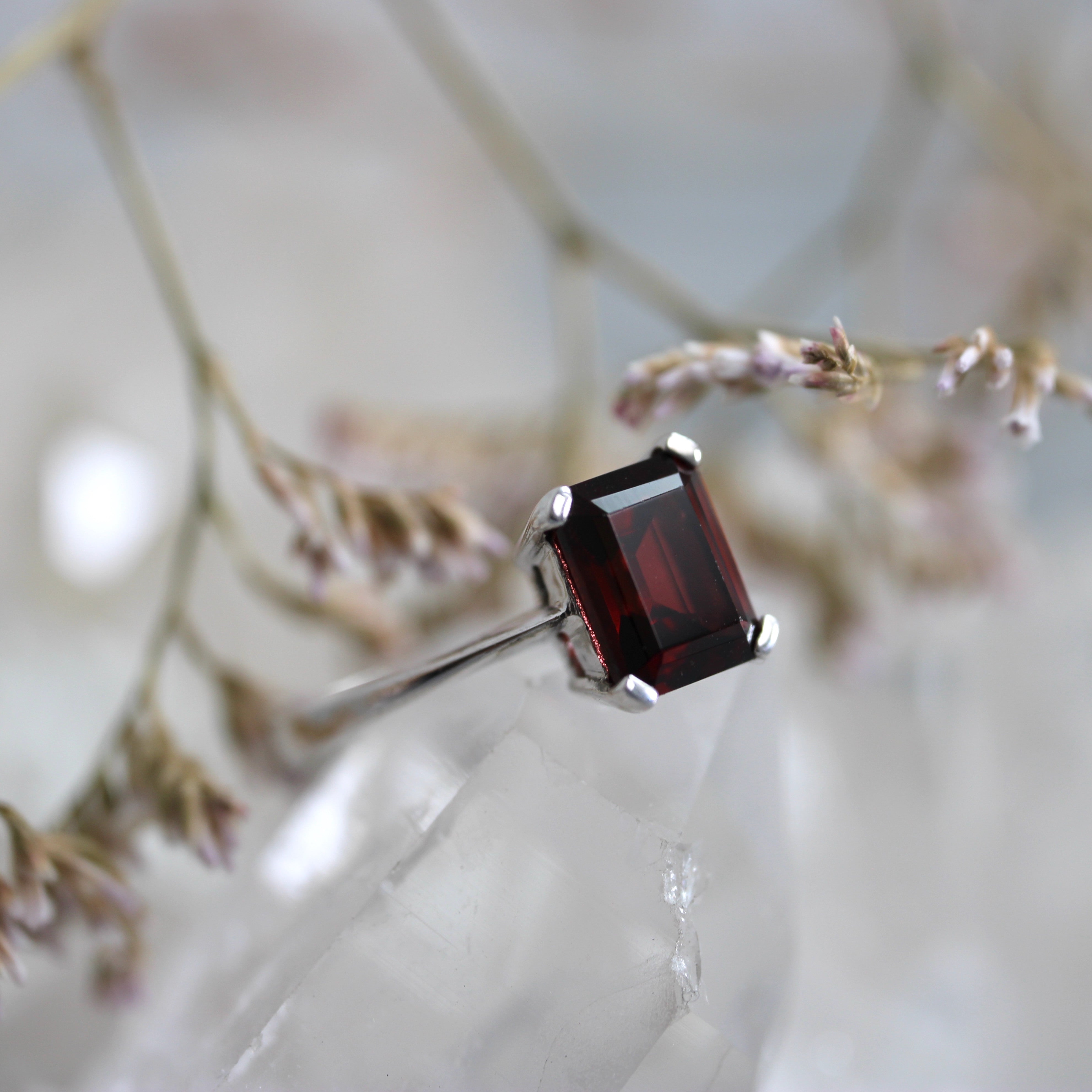 9x7mm Garnet Sunshower- Ready To Ship