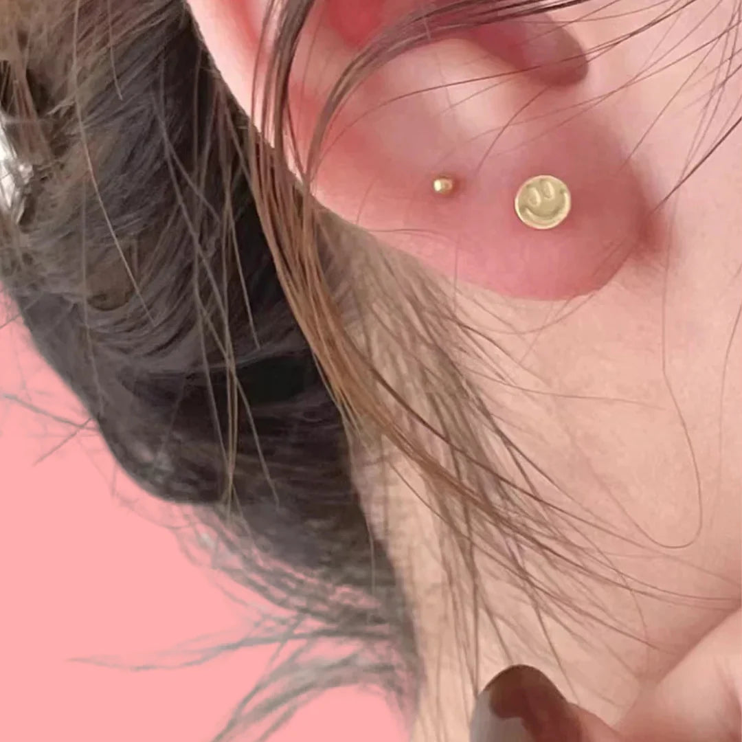JULY SALE - Base ~ Smiley Earring