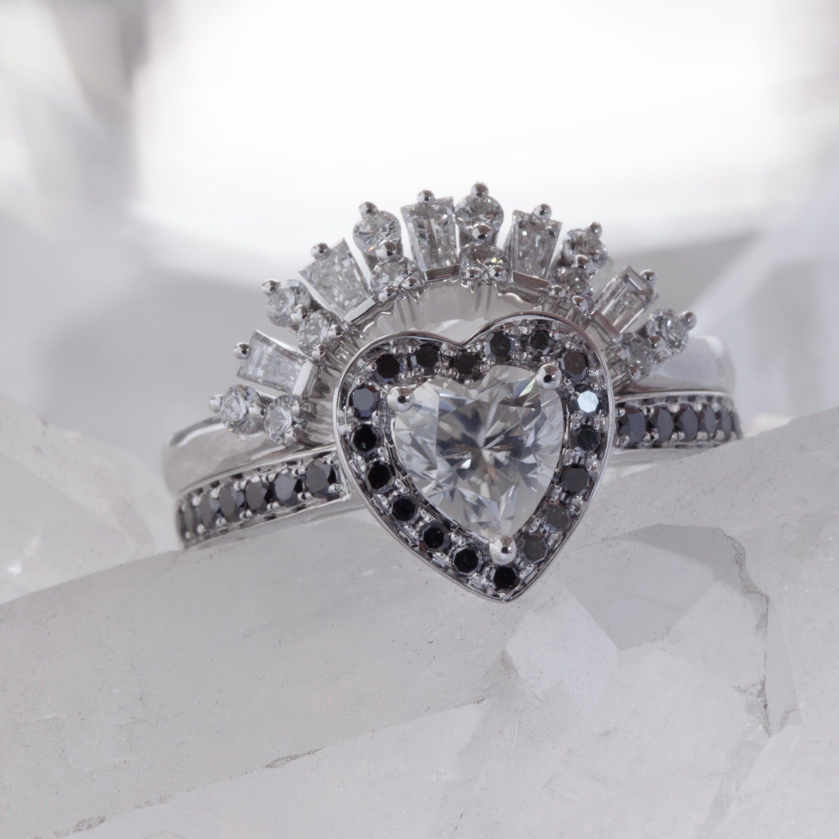 Crown Stacker - White Gold - Ready to Ship