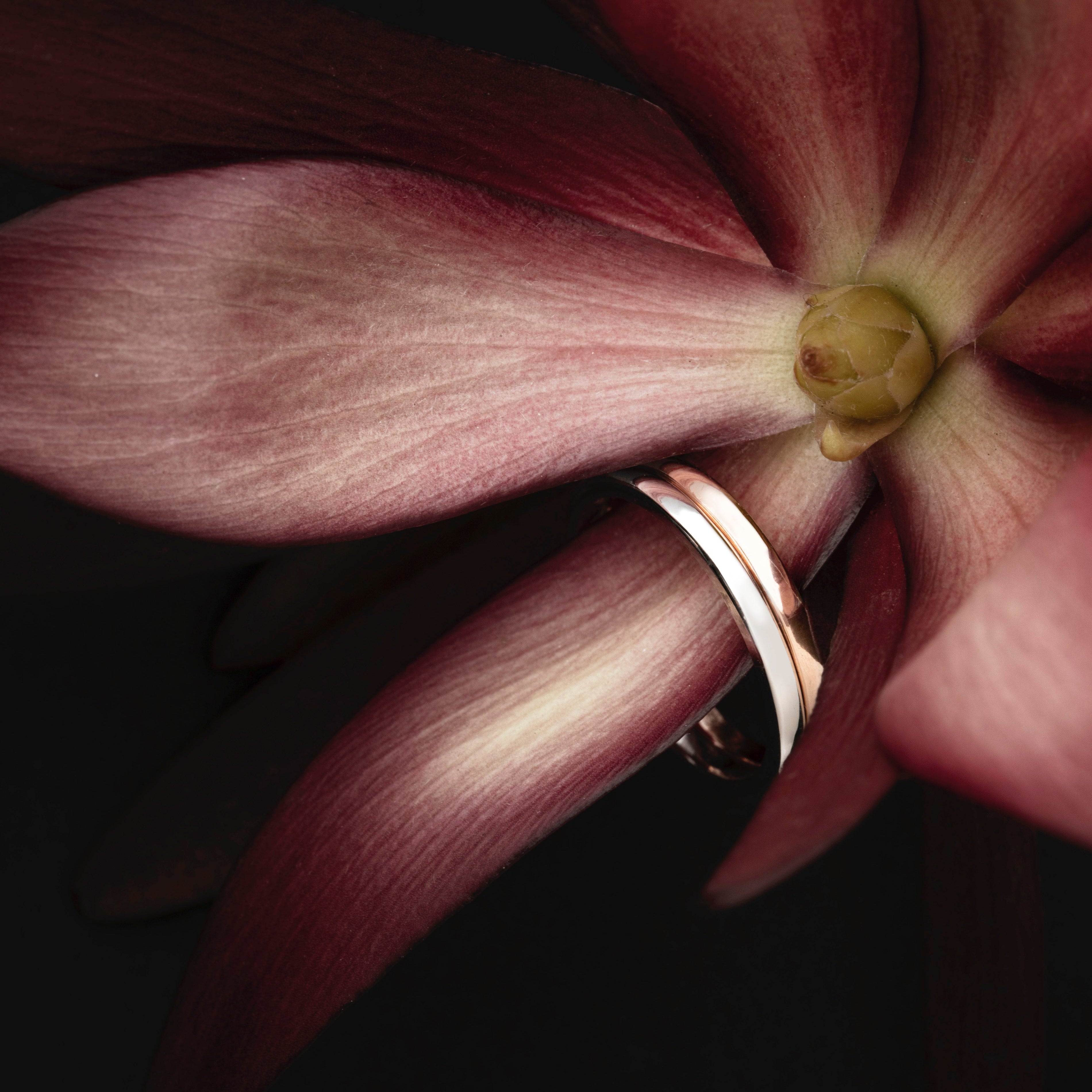 Toi Et Moi #3 - Garnet & Moissanite - Ready to Ship