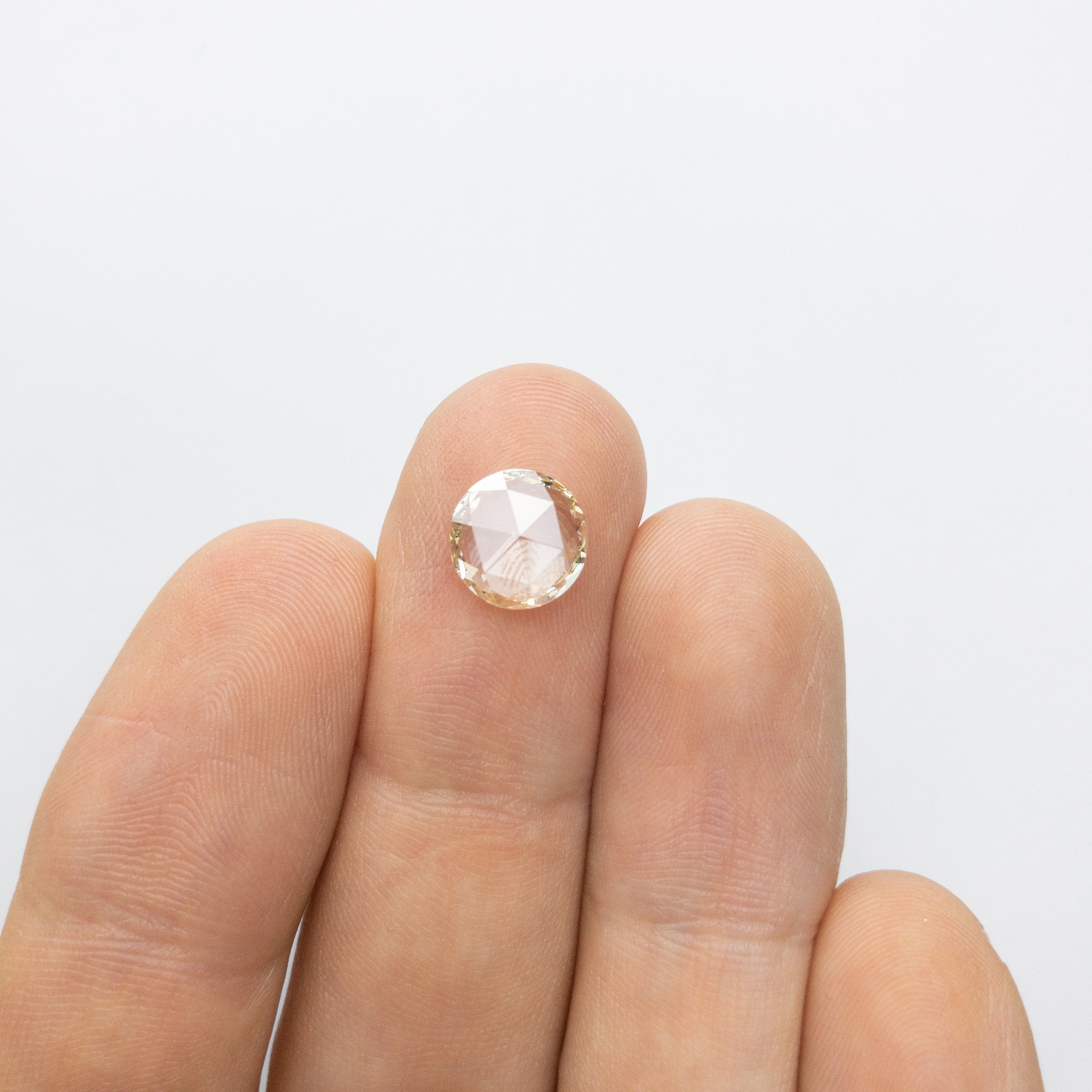 1.51ct 8.73x8.61x2.14mm SI1 Q/R Round Rosecut 18036-01 Hold D1955