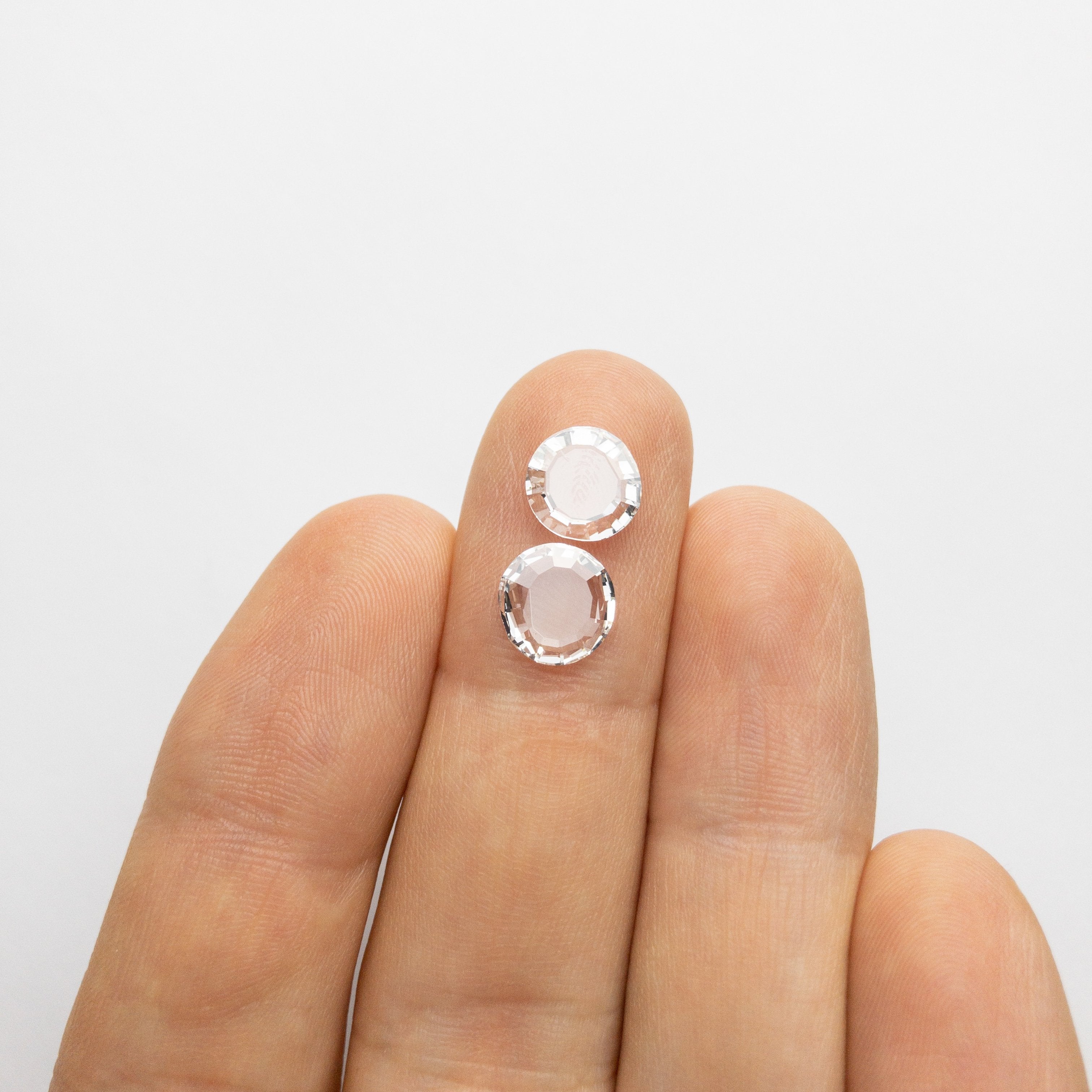 2pc 2.10cttw ~8.5mm VS2/SI1 D Round Portrait Cuts 18075-01