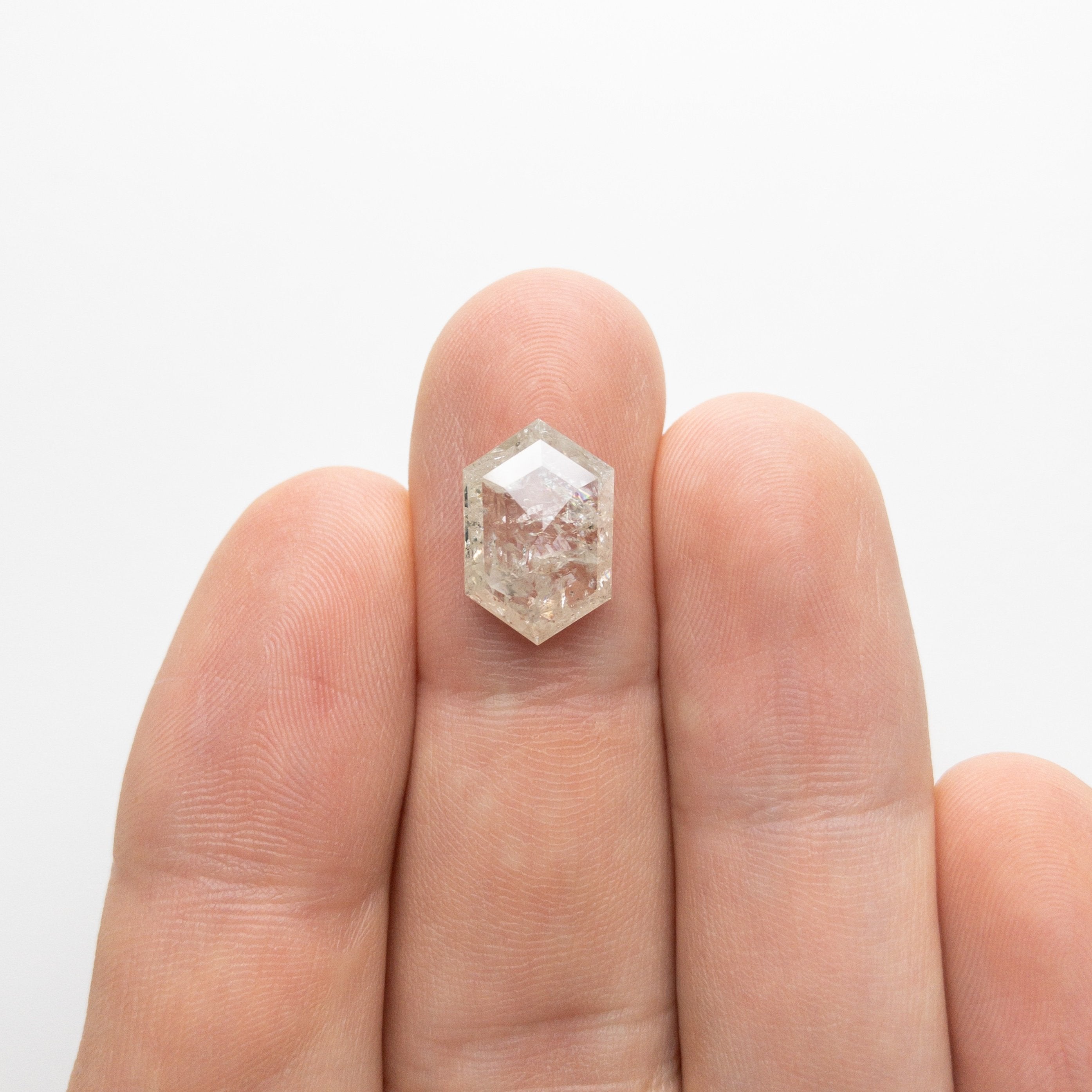 4.48ct 14.02x9.33x4.00mm Hexagon Rosecut 18133-02 hold d819