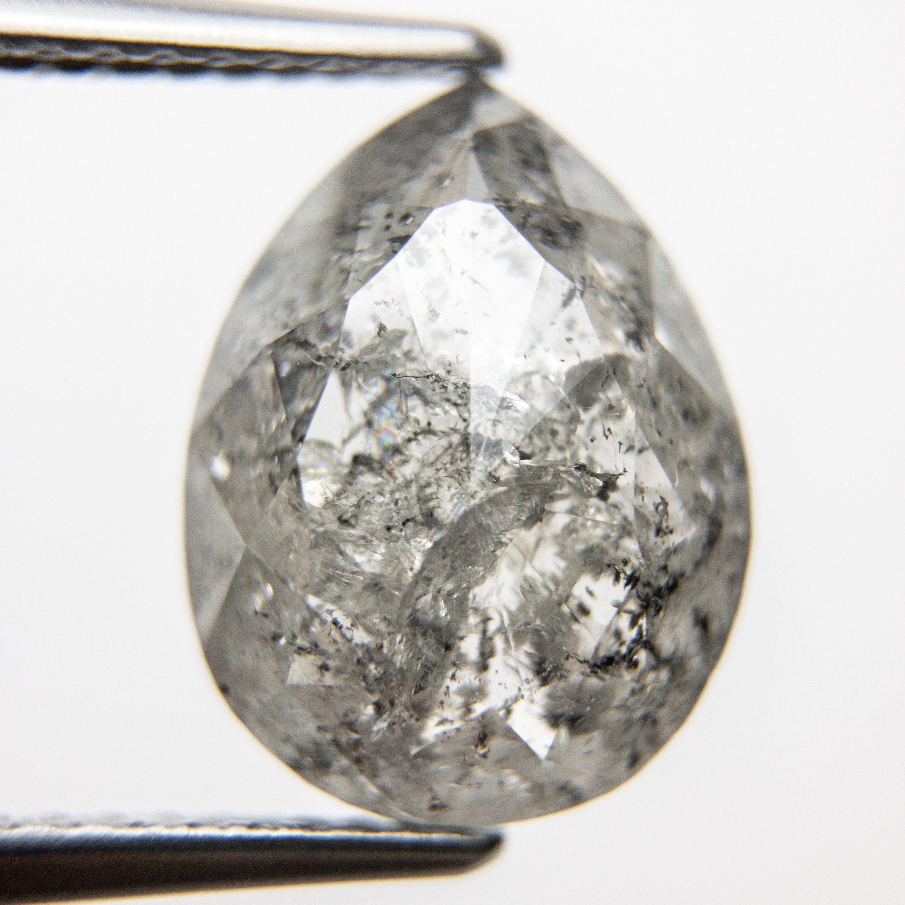 3.92ct 12.28x9.39x3.81mm Pear Rosecut 18175-01 hold d792