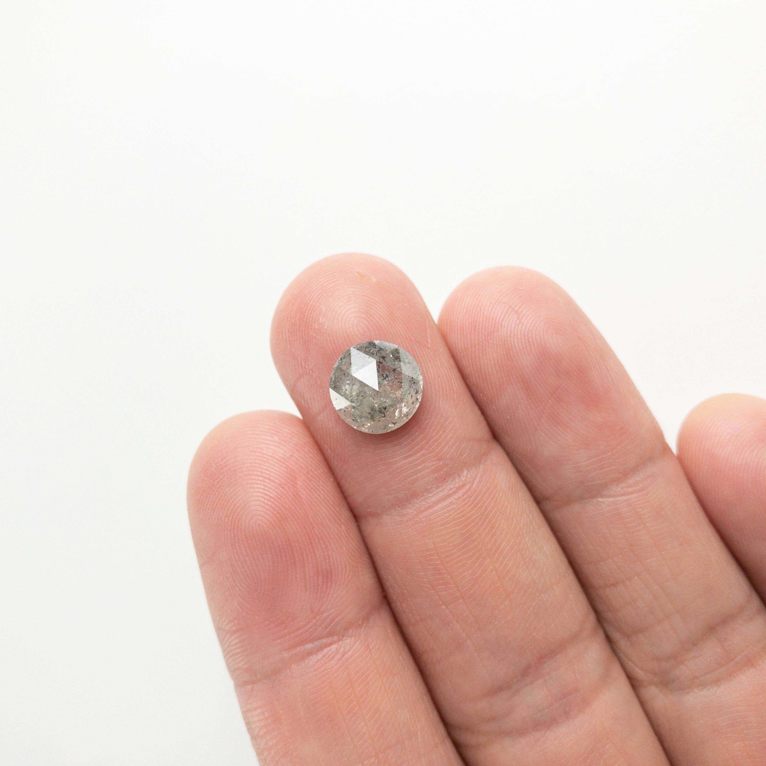 3.26ct 9.19x9.16x4.84mm Round Rosecut 18194-12 hold d785